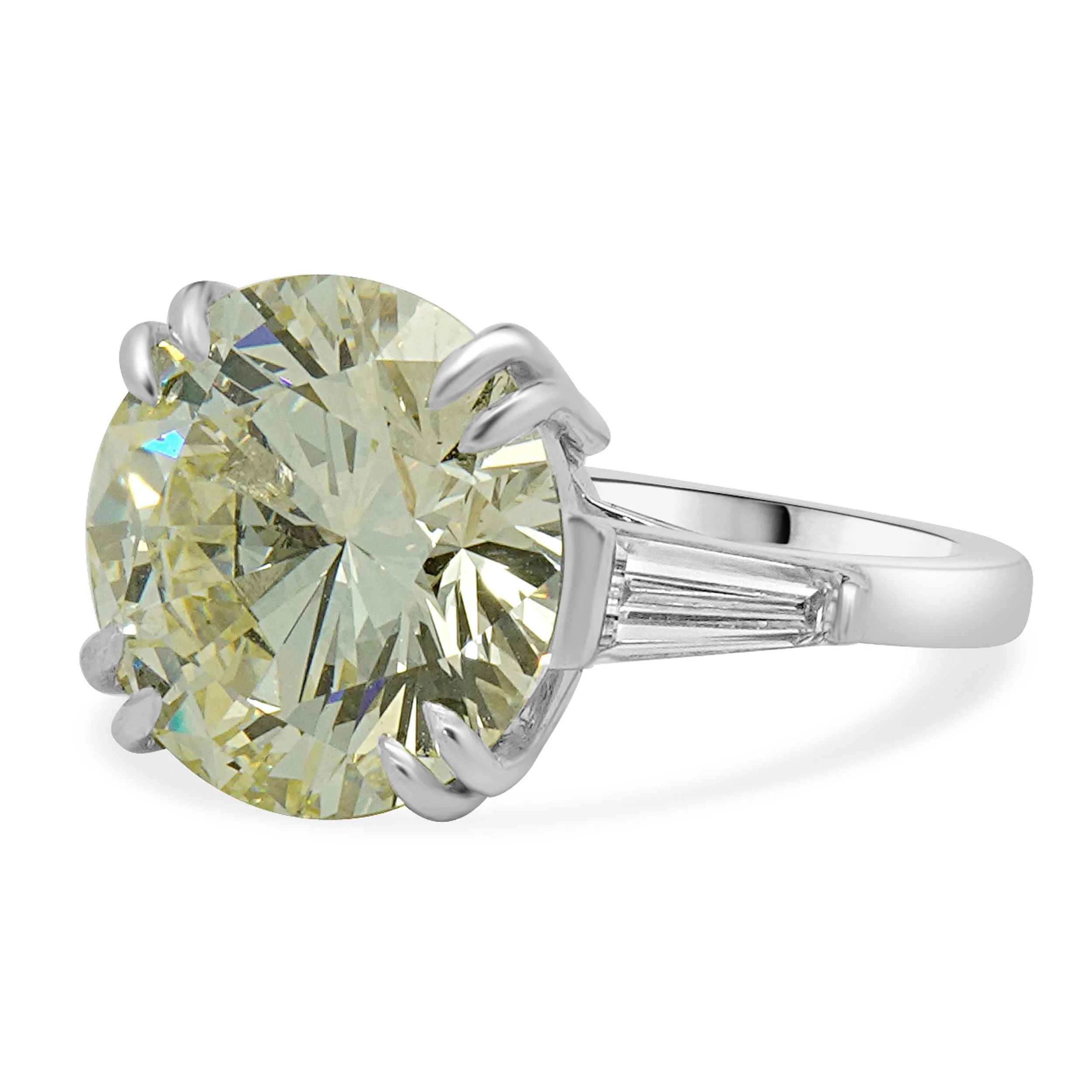 Platinum Round Brilliant Cut Diamond Engagement Ring - Image 2