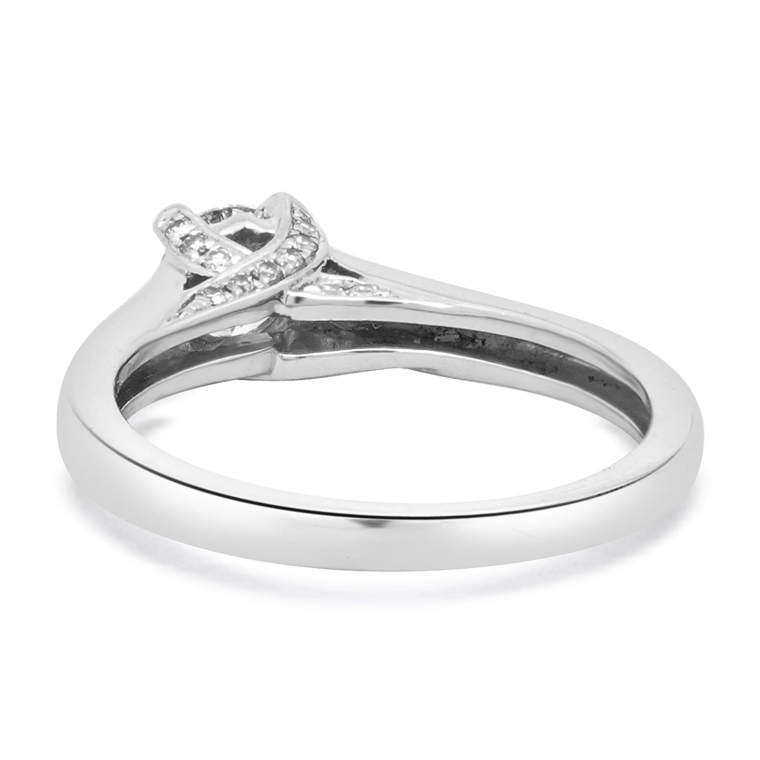 Platinum Round Brilliant Cut Diamond Engagement Ring - Image 3