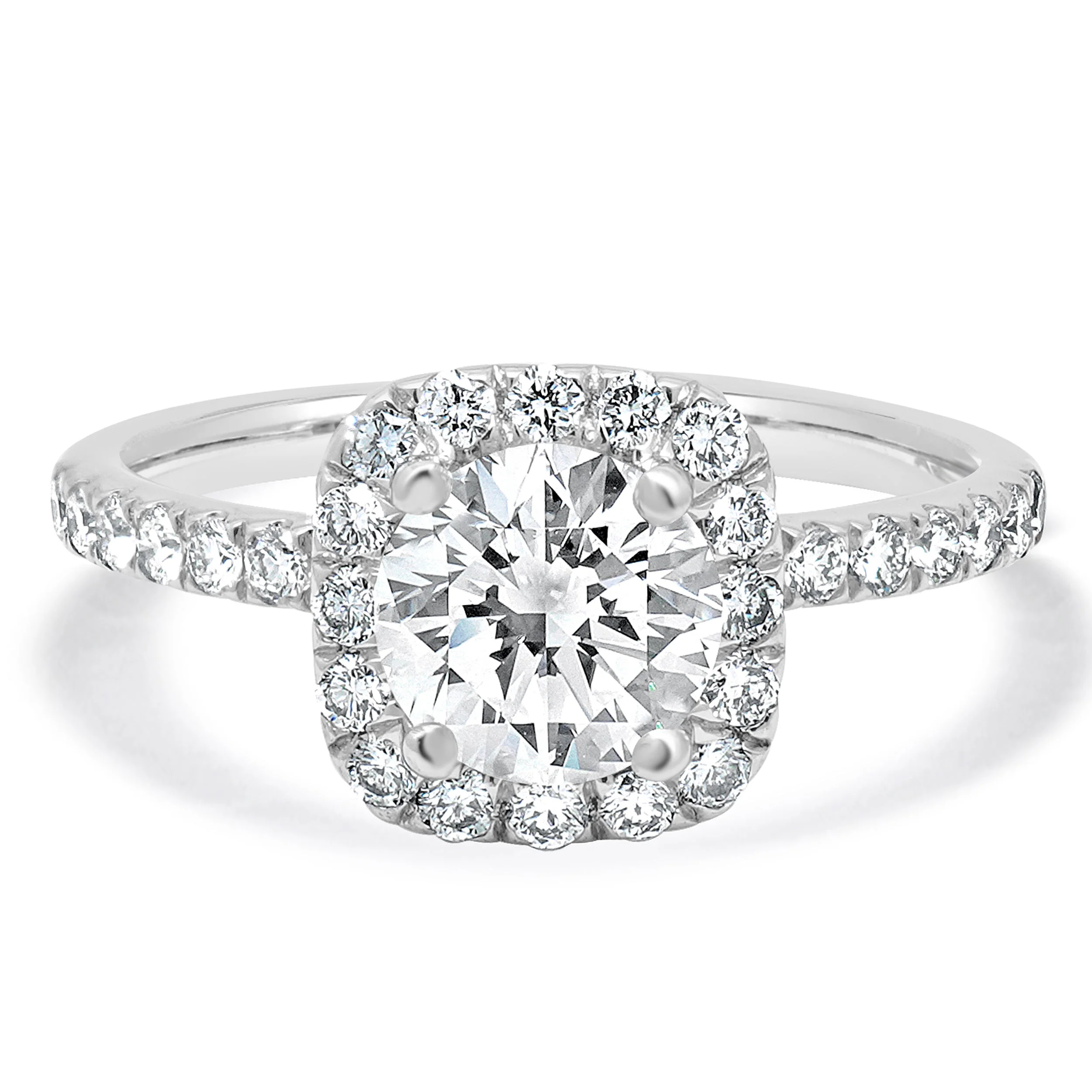 Platinum Round Brilliant Diamond Engagement Ring