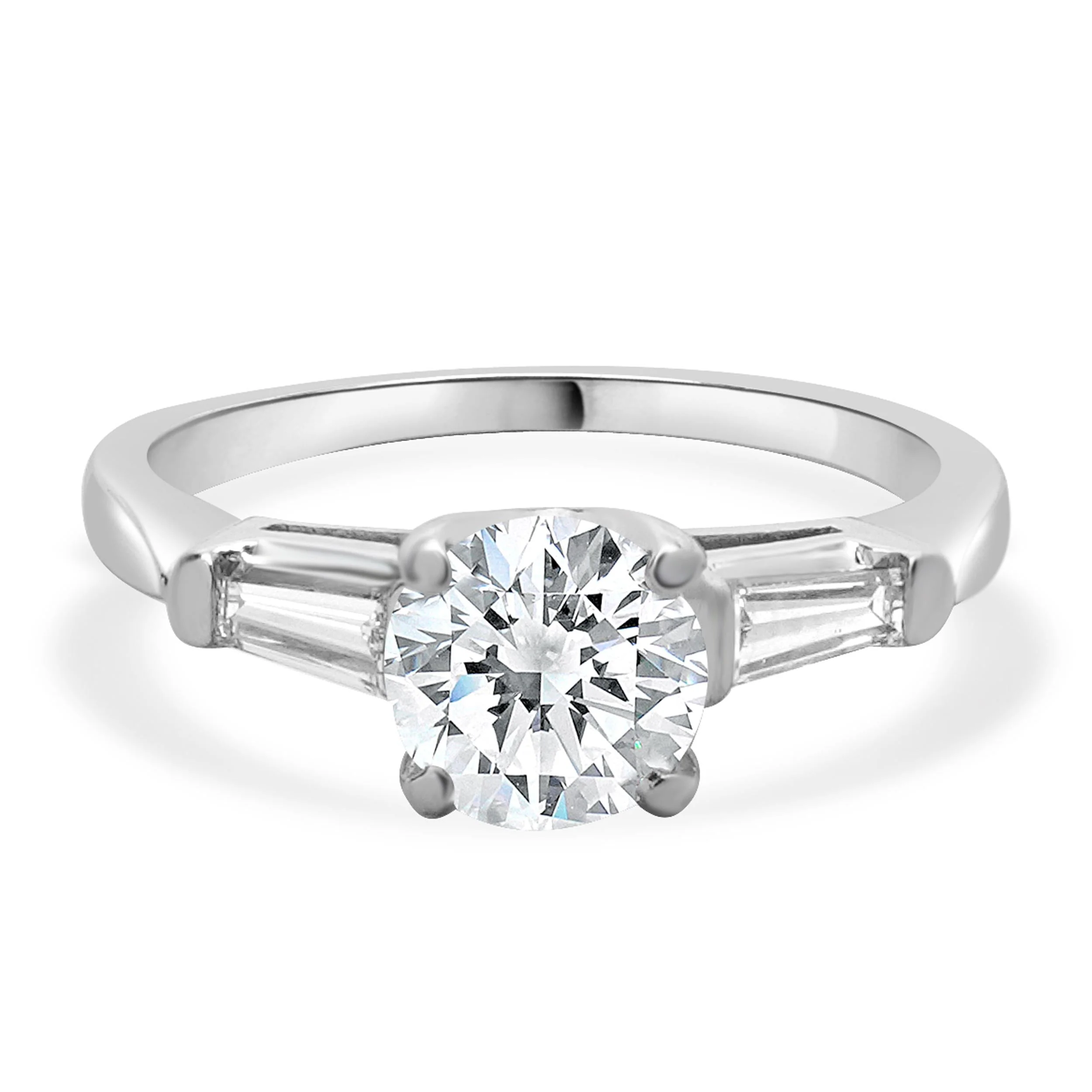Platinum Round Diamond Engagement Ring