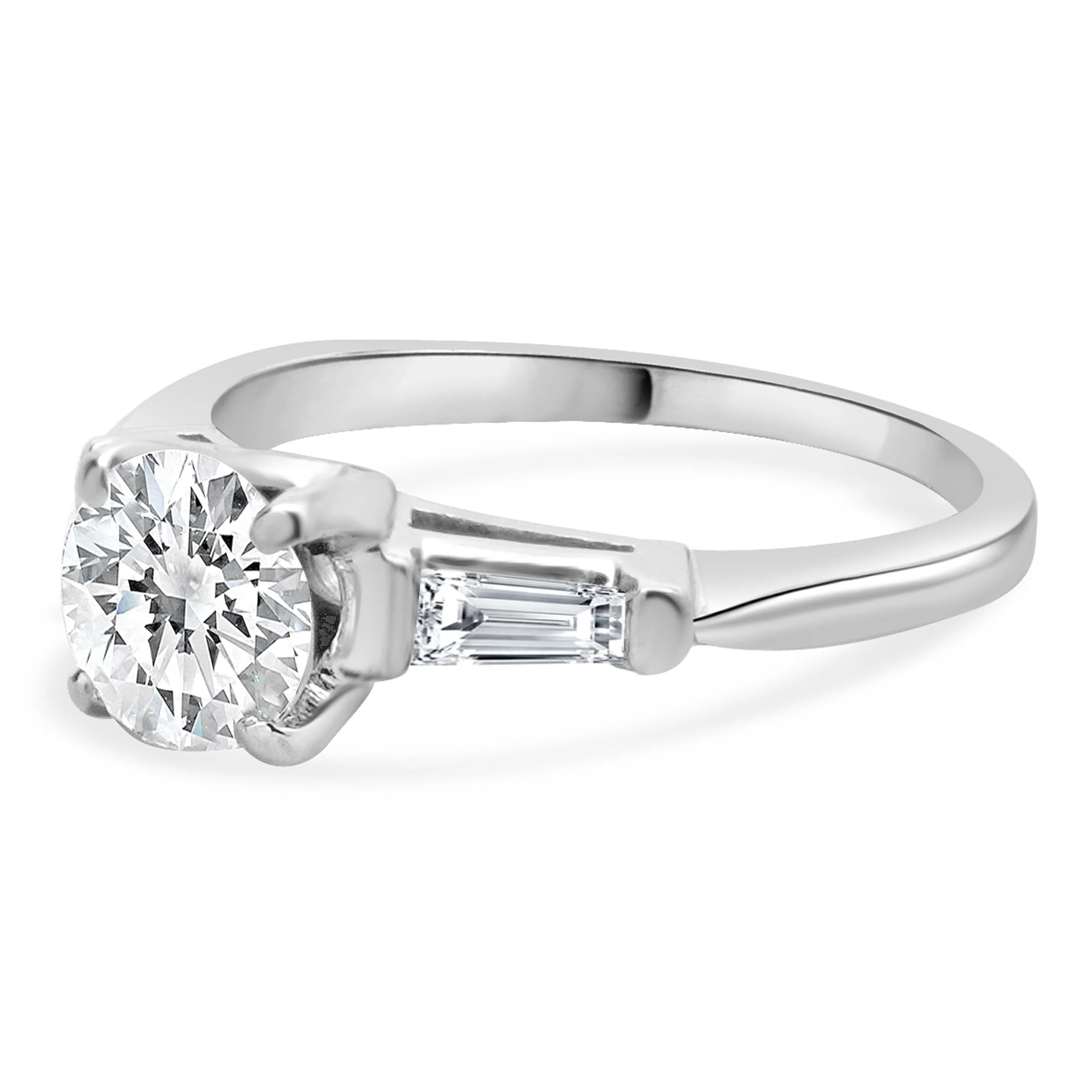 Platinum Round Diamond Engagement Ring - Image 2