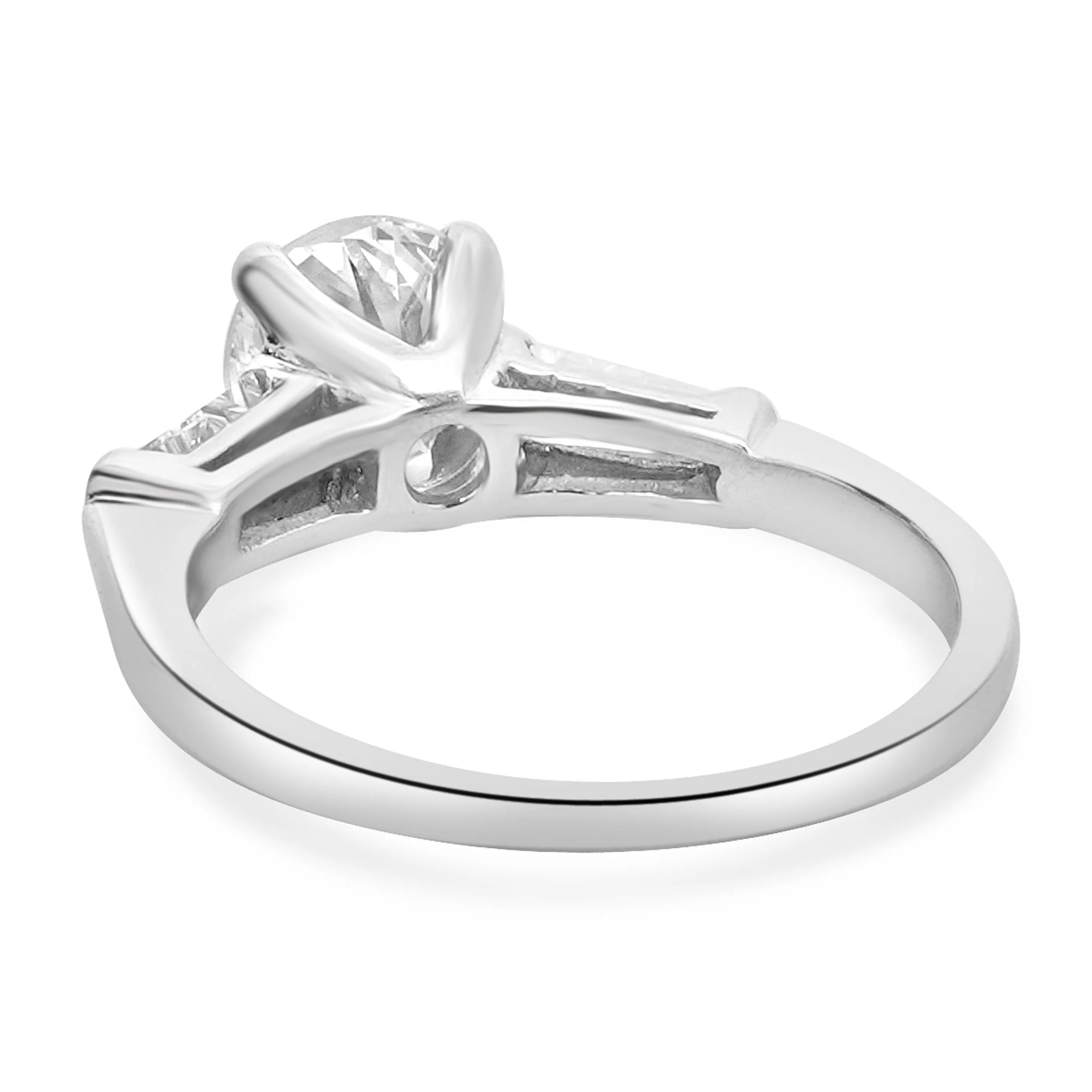 Platinum Round Diamond Engagement Ring - Image 3