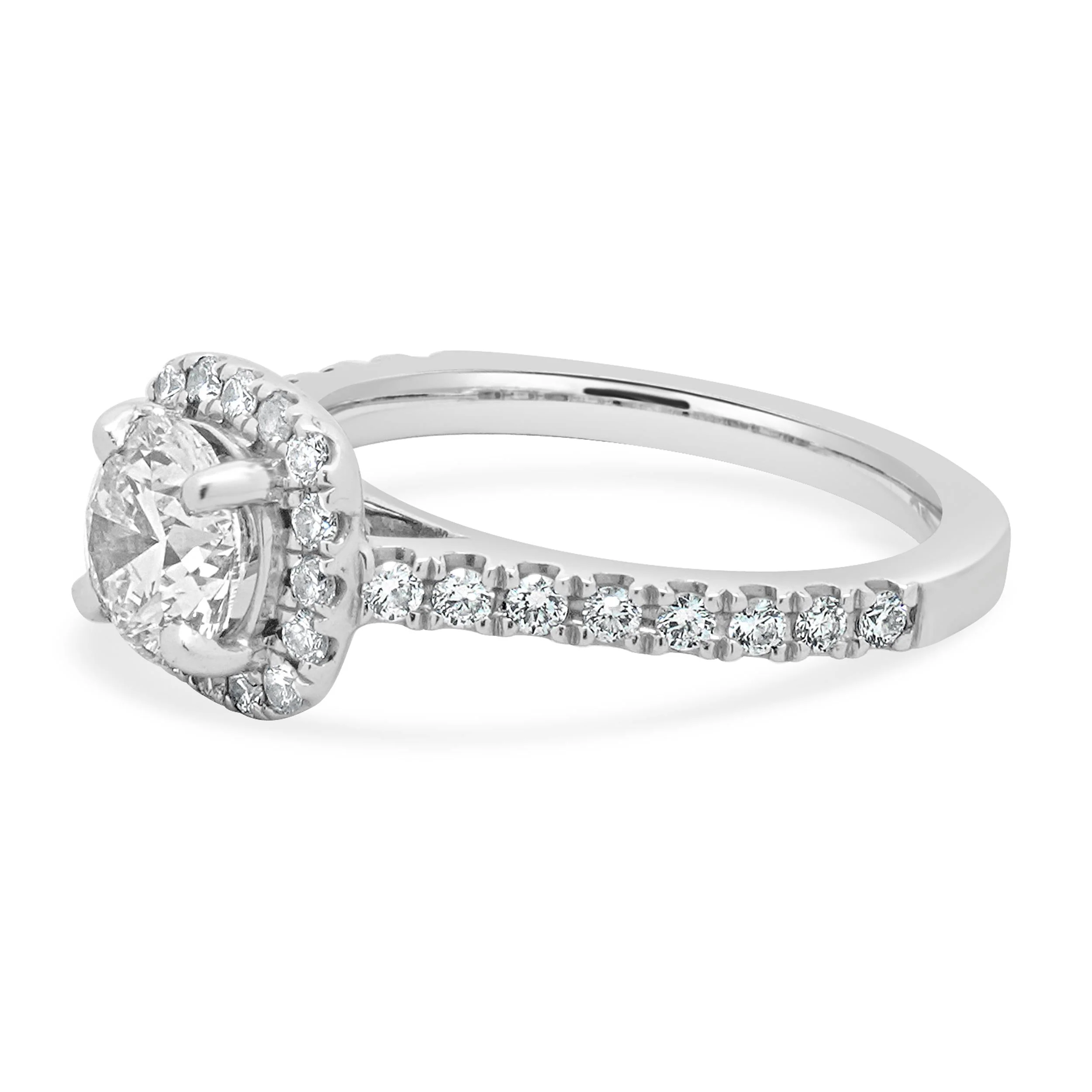 Platinum Round Diamond Engagement Ring - Image 2