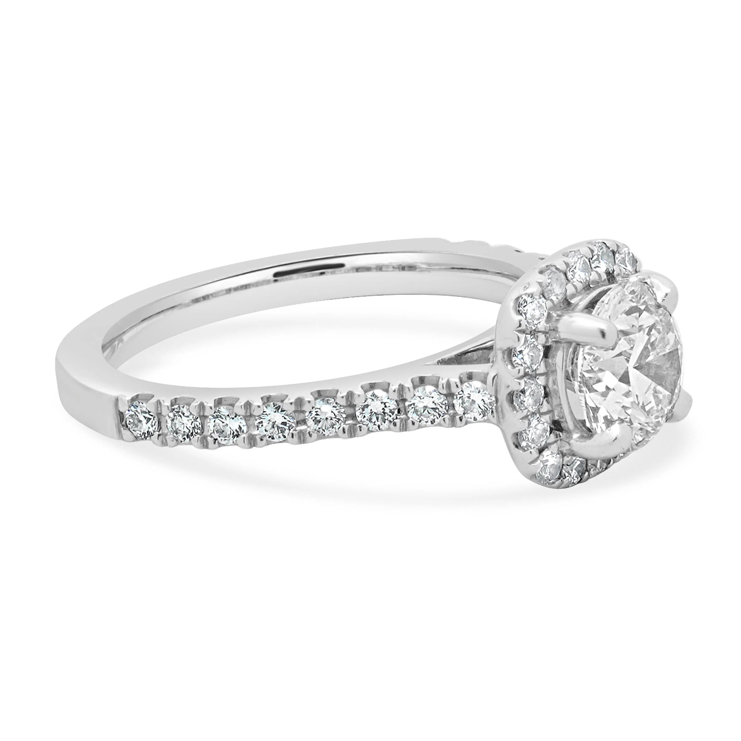 Platinum Round Diamond Engagement Ring - Image 3