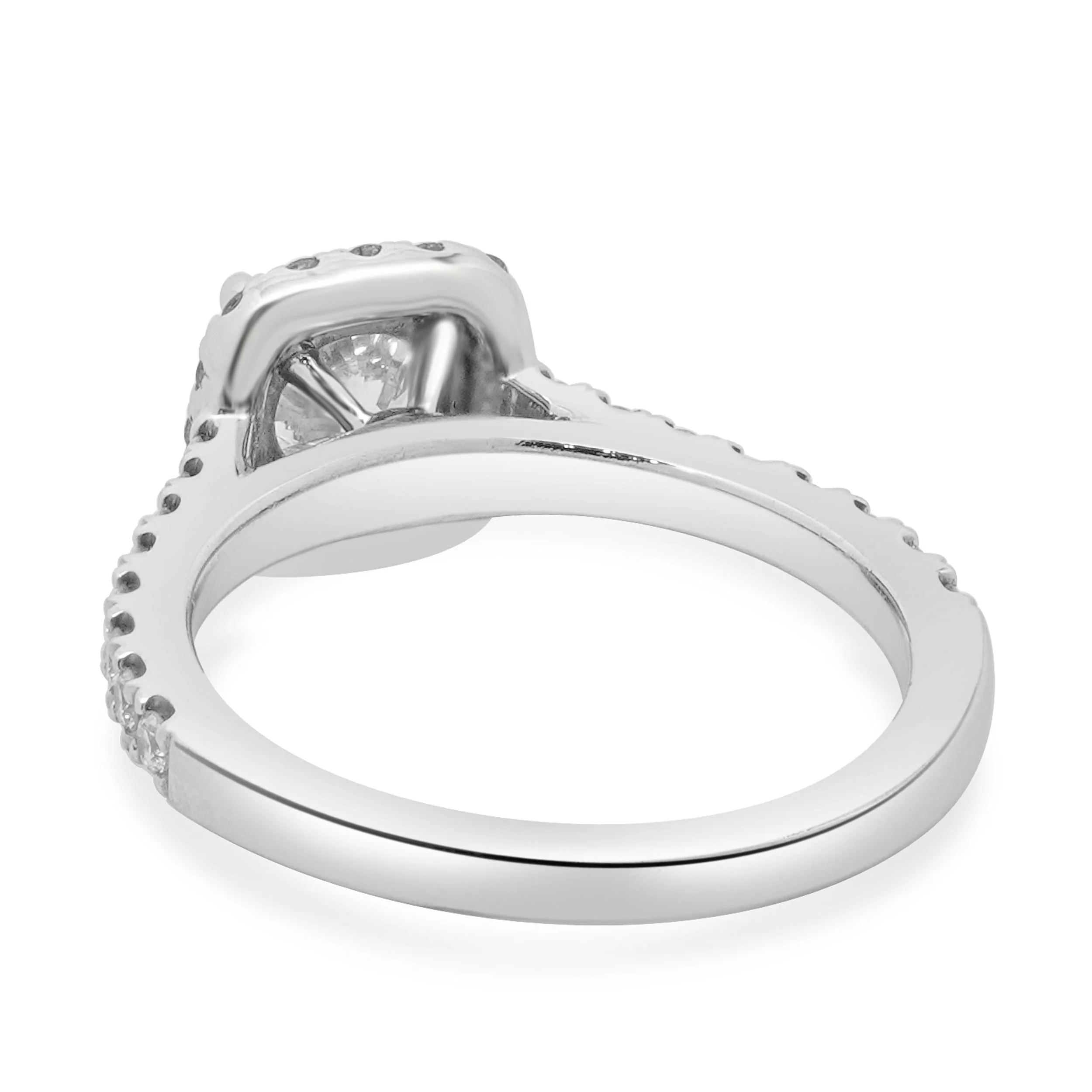 Platinum Round Diamond Engagement Ring - Image 4