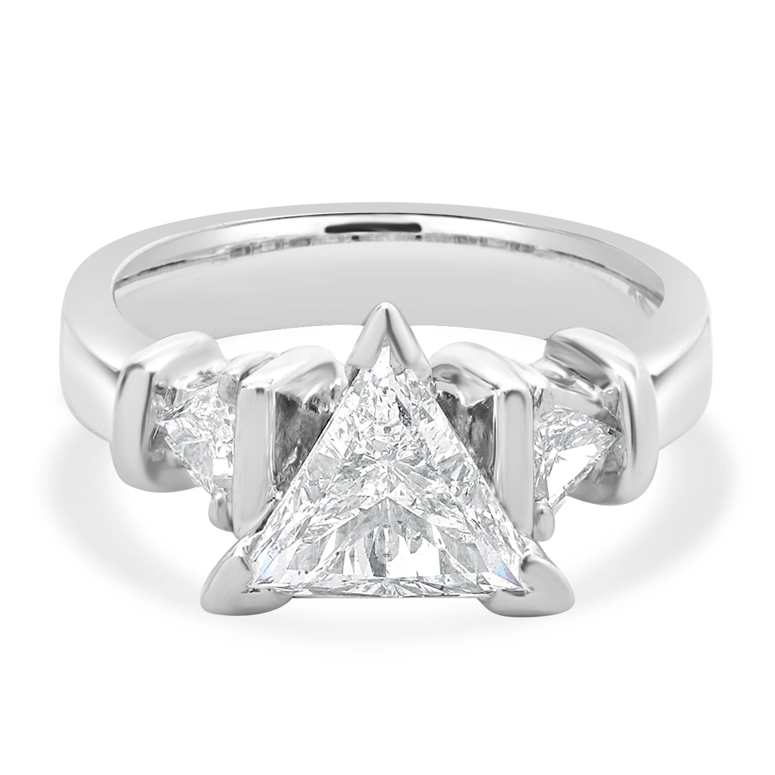 Platinum Trillion Cut Diamond Engagement Ring