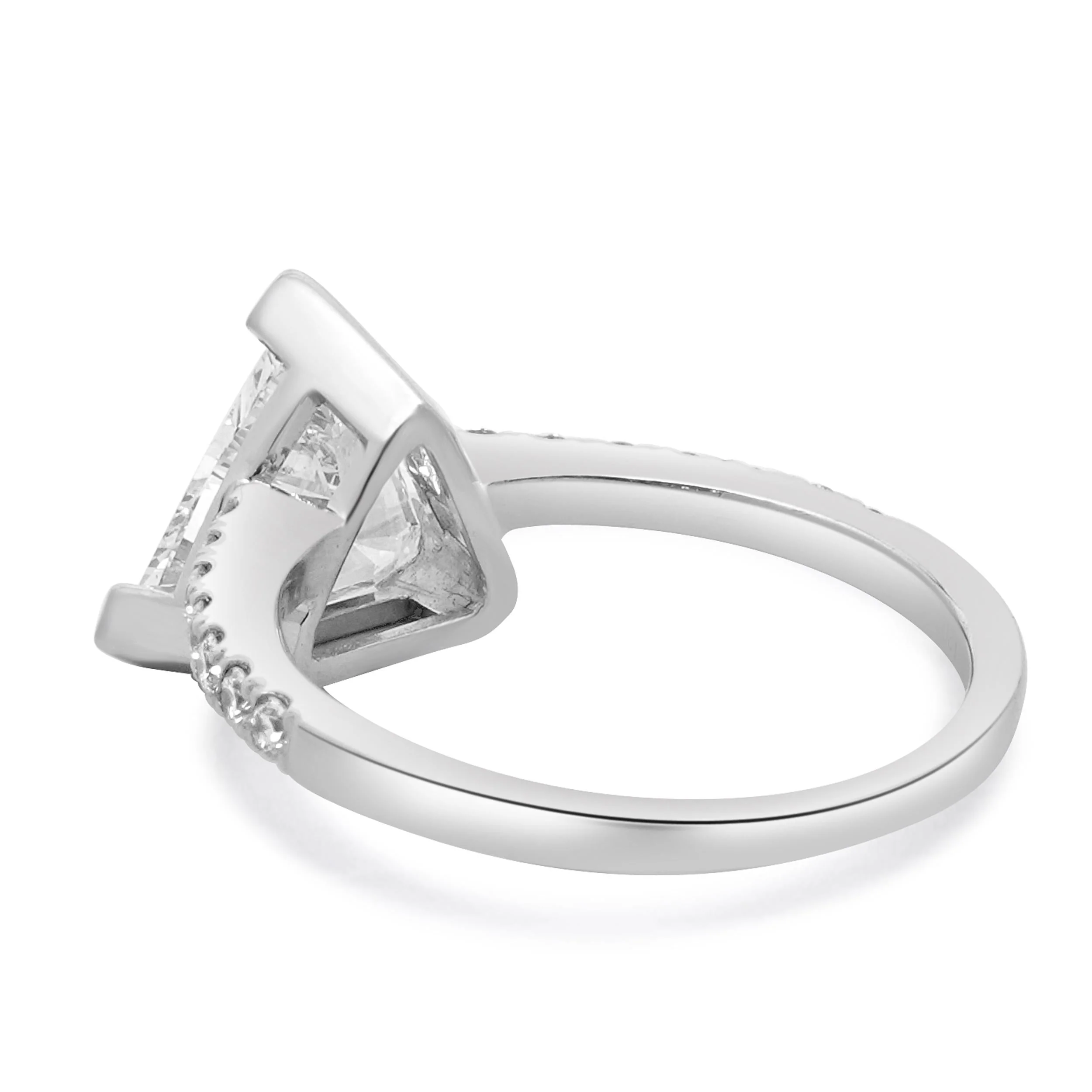 Platinum Trillion Cut Diamond Engagement Ring - Image 4