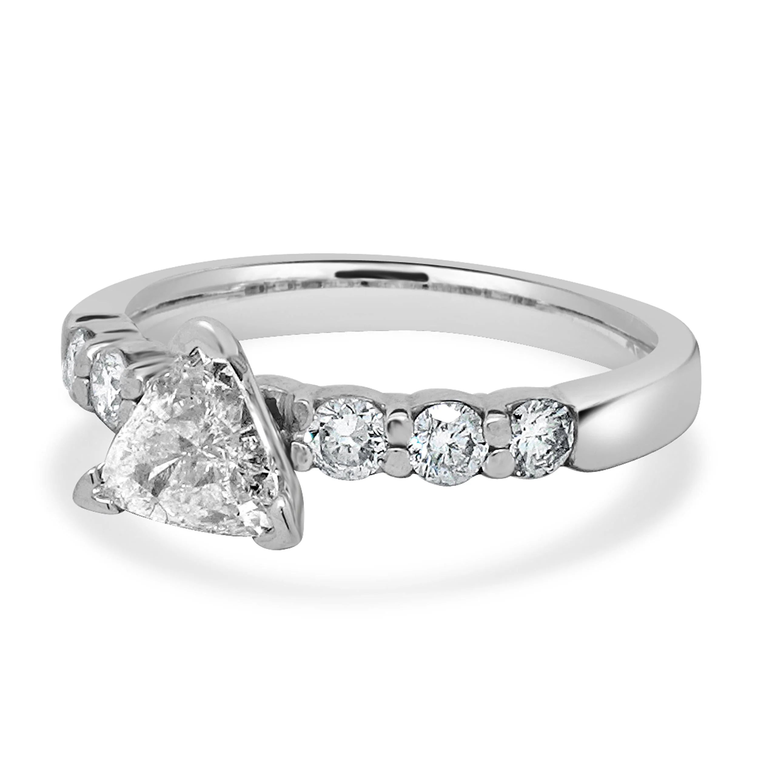 Platinum Trillion Cut Diamond Engagement Ring - Image 2