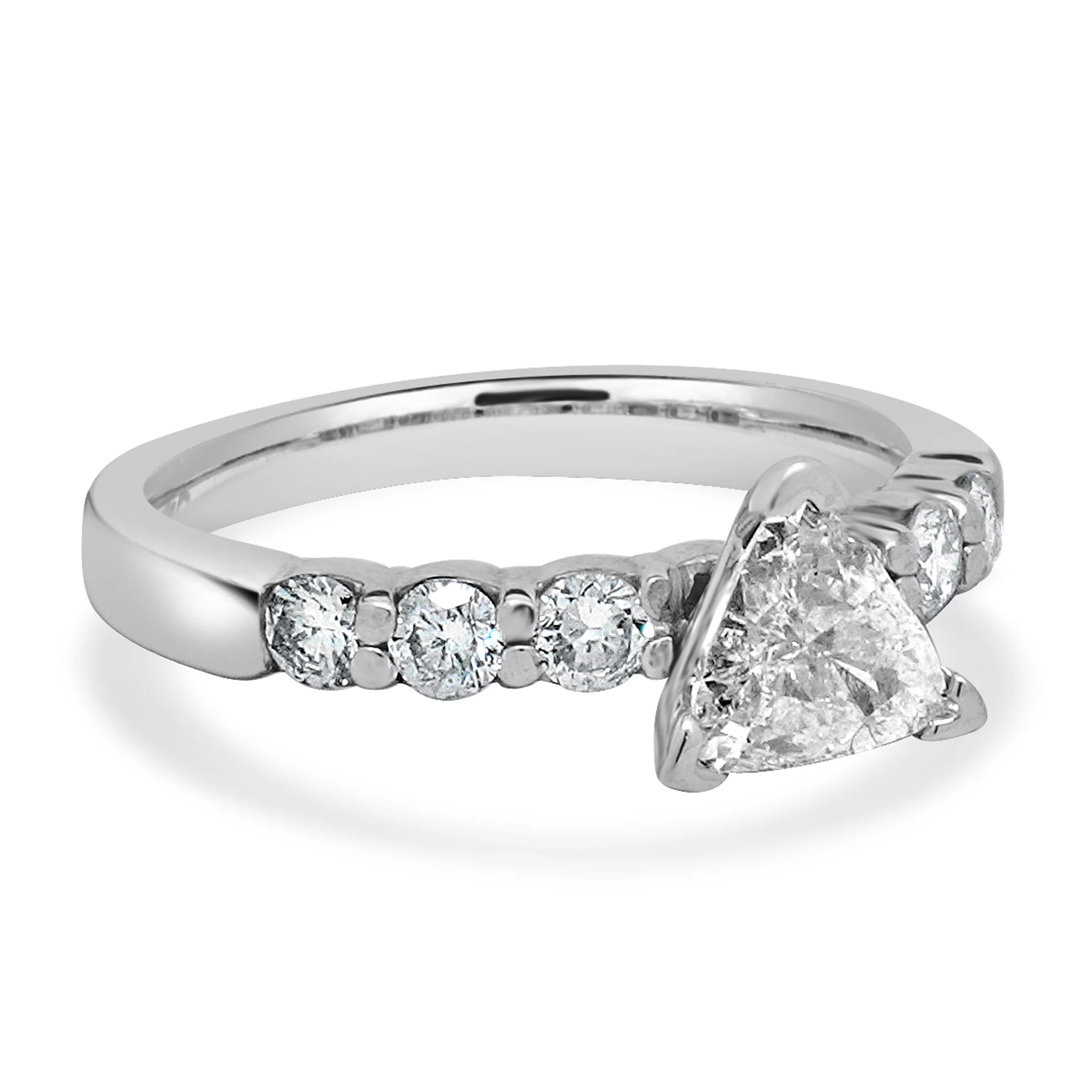 Platinum Trillion Cut Diamond Engagement Ring - Image 3