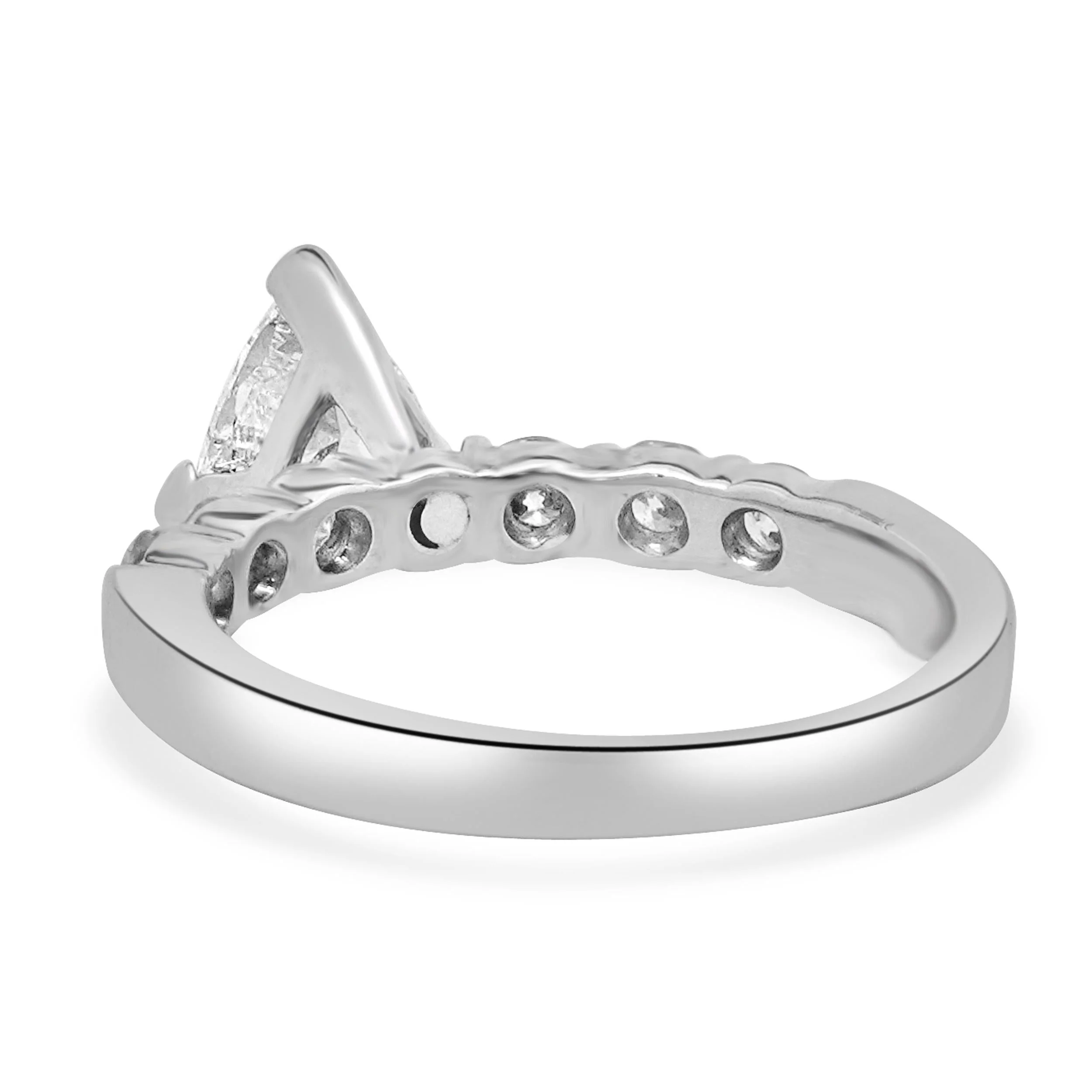 Platinum Trillion Cut Diamond Engagement Ring - Image 4