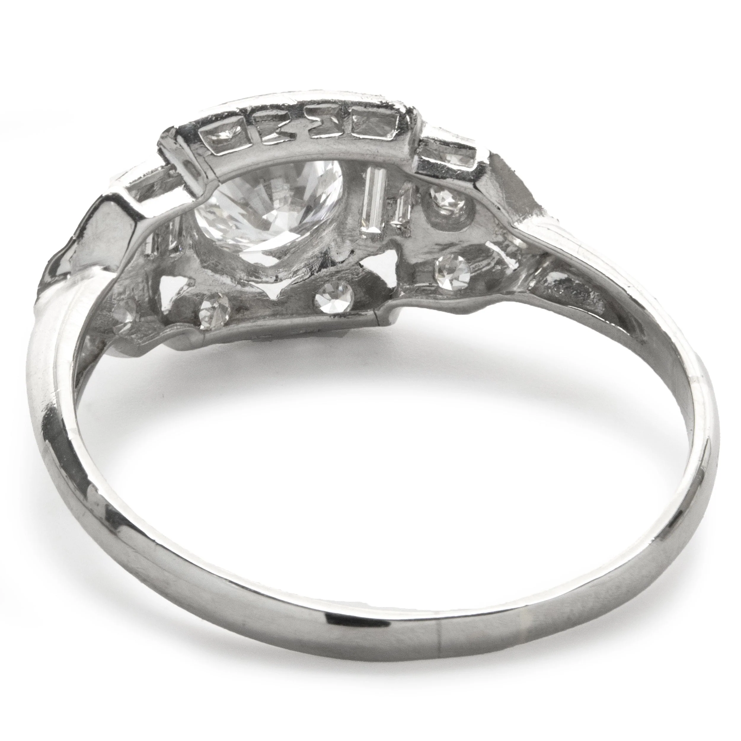 Platinum Vintage Art Deco Diamond Ring - Image 4