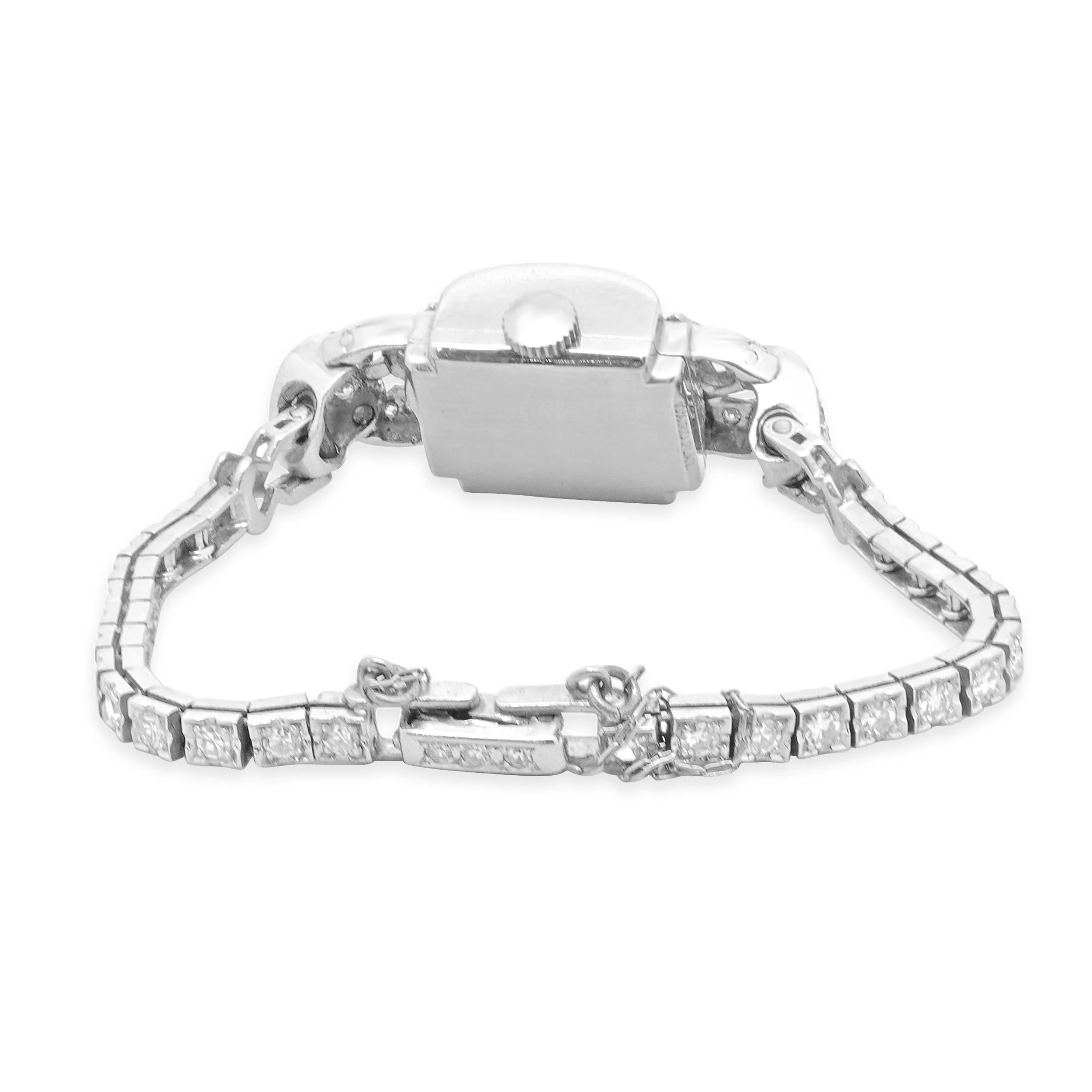 Platinum Vintage Pery Diamond Ladies Watch - Image 3