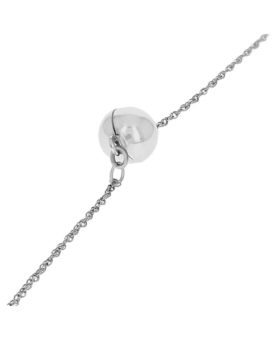 Princess and Round Diamond Cluster Drop Necklace - Image 2