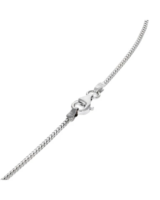 Princess and Round Diamond Cross Disk Drop Necklace - Image 2