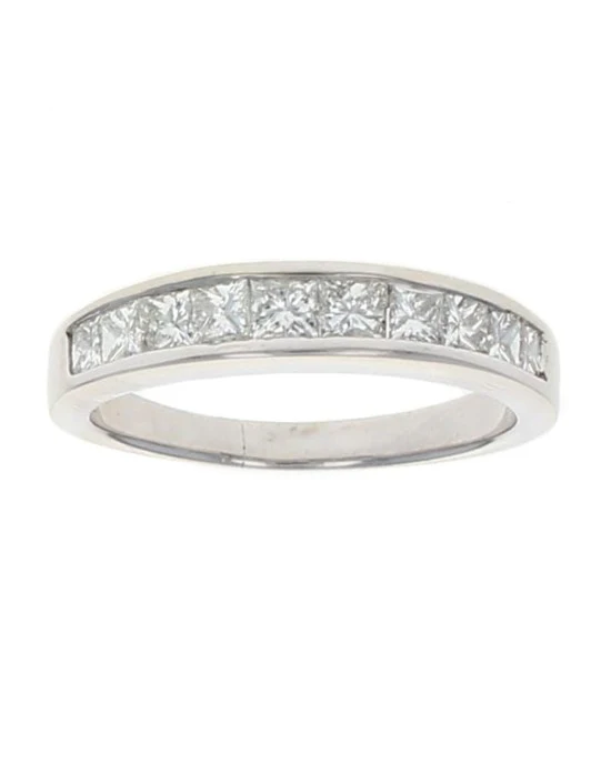 Princess Cut Diamond Band in White Gold - Image 2