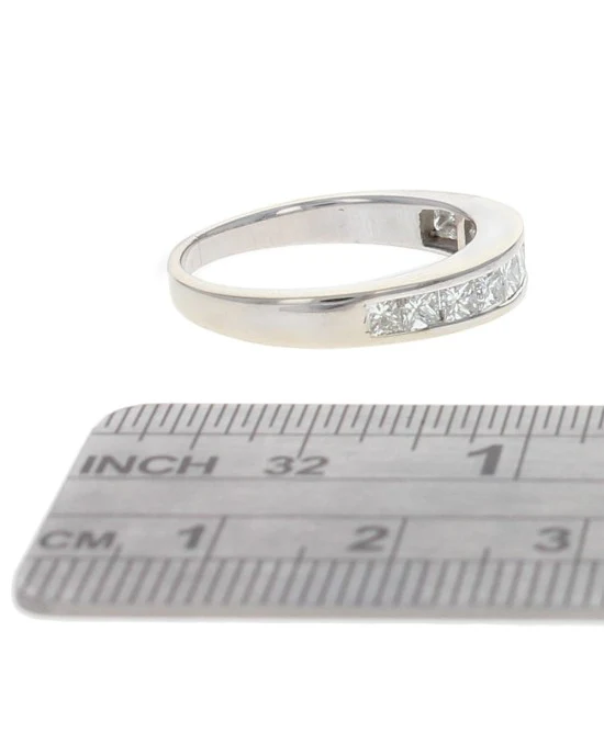 Princess Cut Diamond Band in White Gold - Image 3