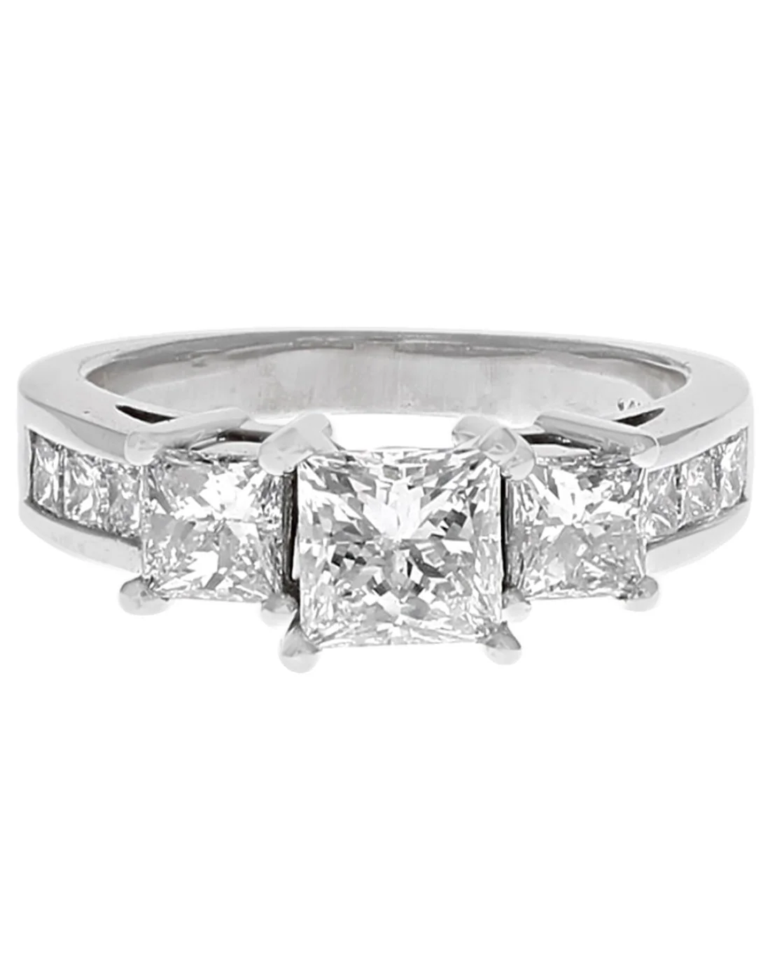 Princess Cut Diamond Engagement Ring in White Gold - Image 2