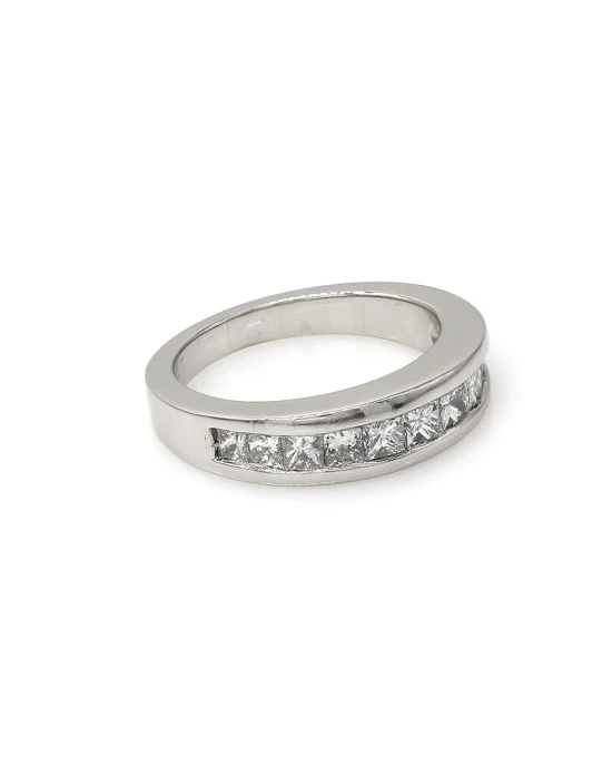 Princess Diamond Band in Platinum - Image 2