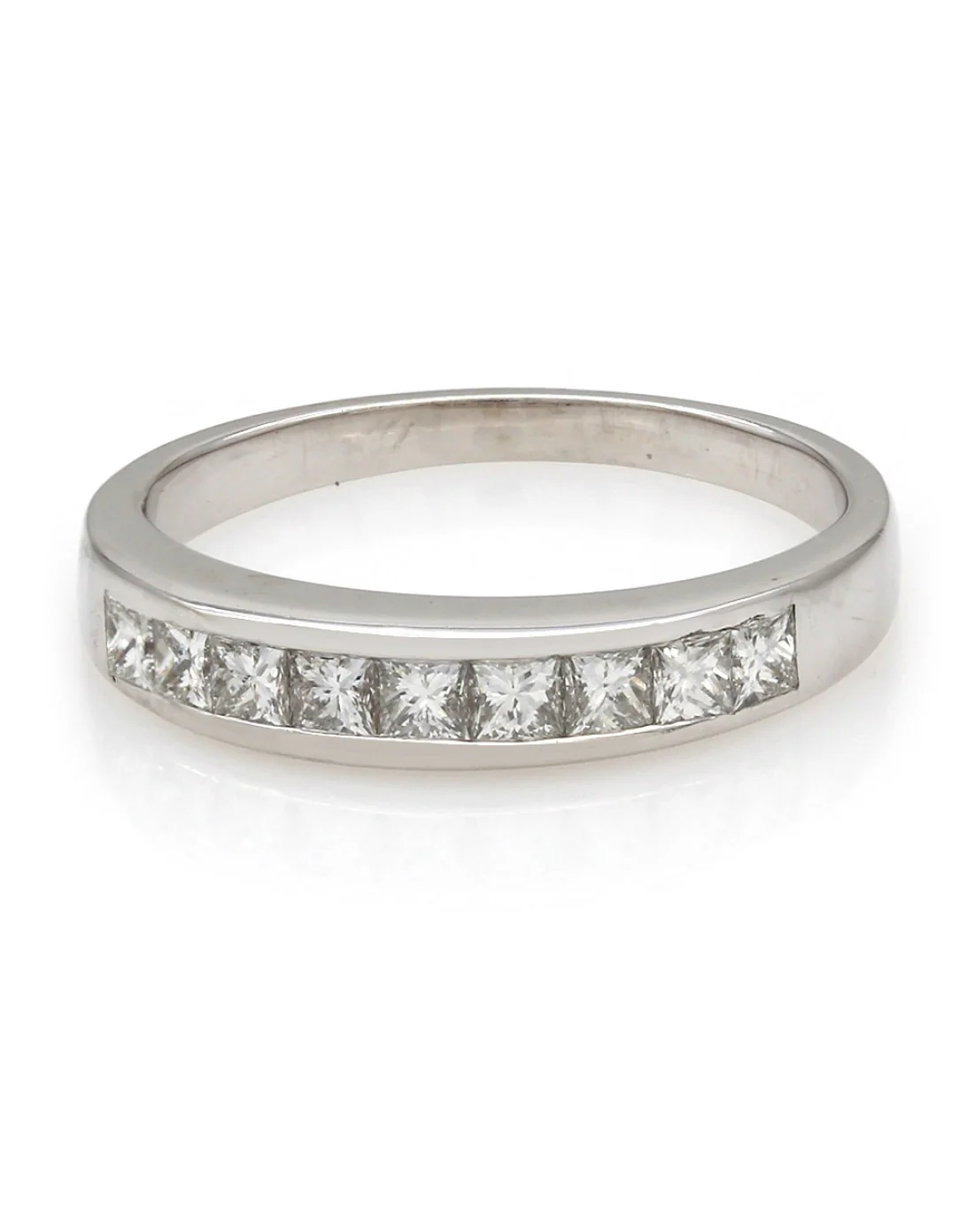 Princess Diamond Band Ring in White Gold - Image 2