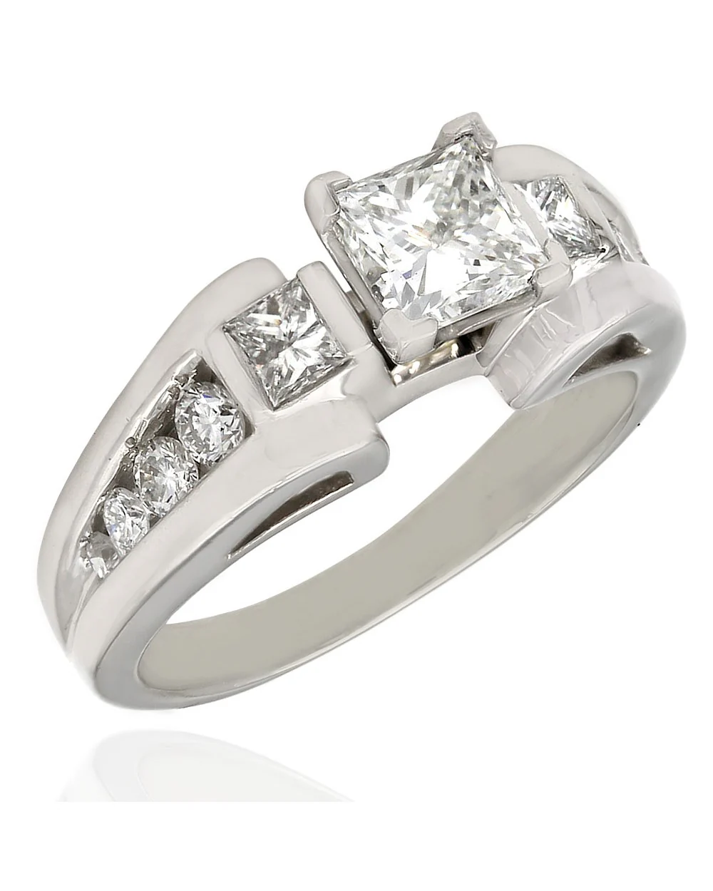 Princess Diamond Engagement Ring in Platinum