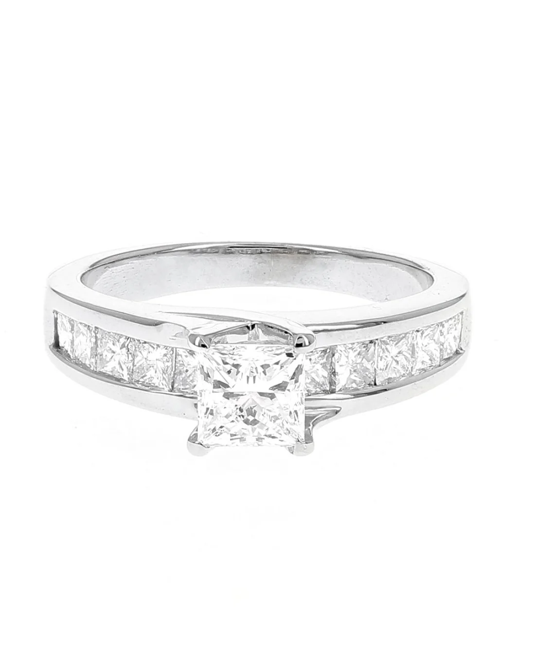 Princess Diamond Engagement Ring in White Gold - Image 2