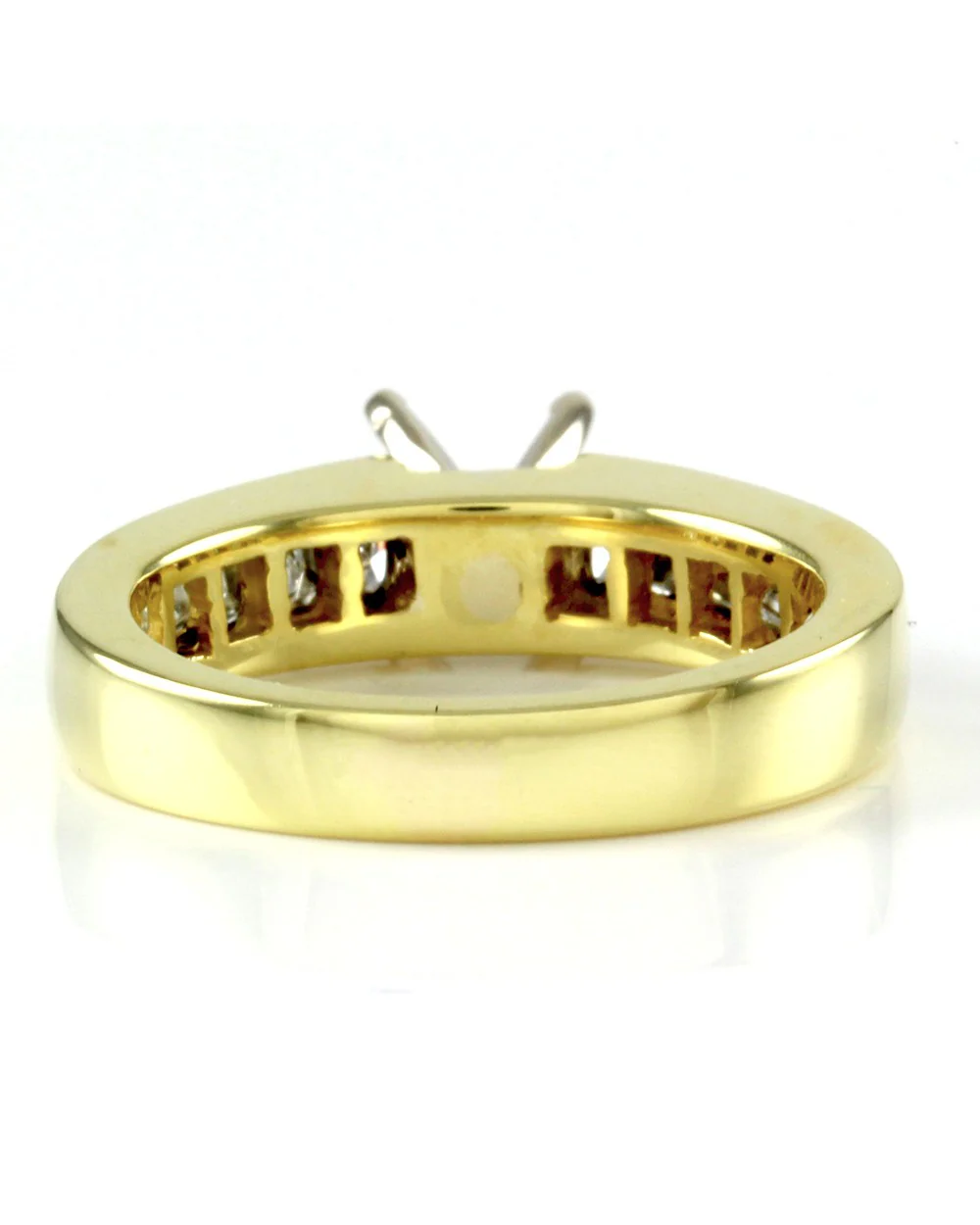 Princess Diamond Engagement Ring Mounting in Gold - Image 6