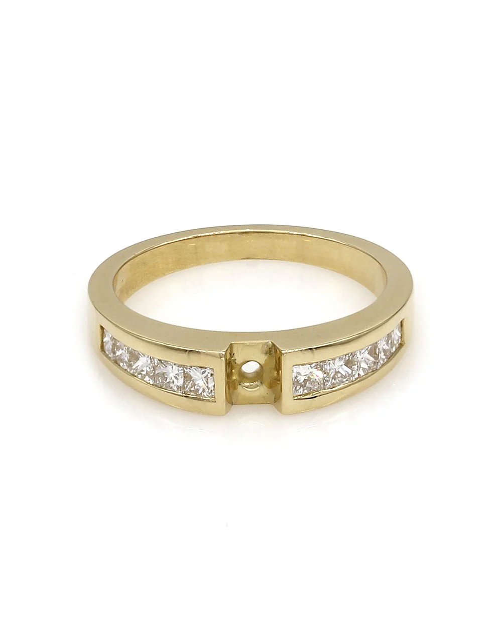 Princess Diamond Engagement Ring Mounting in Gold - Image 2