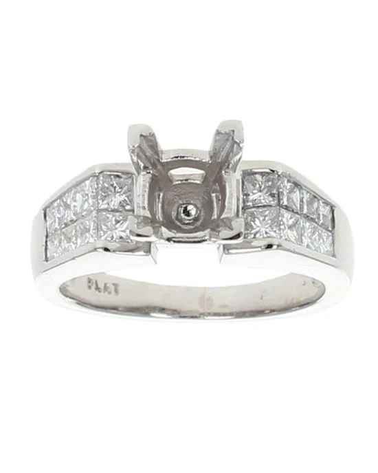 Princess Diamond Semi Mount Ring - Image 2