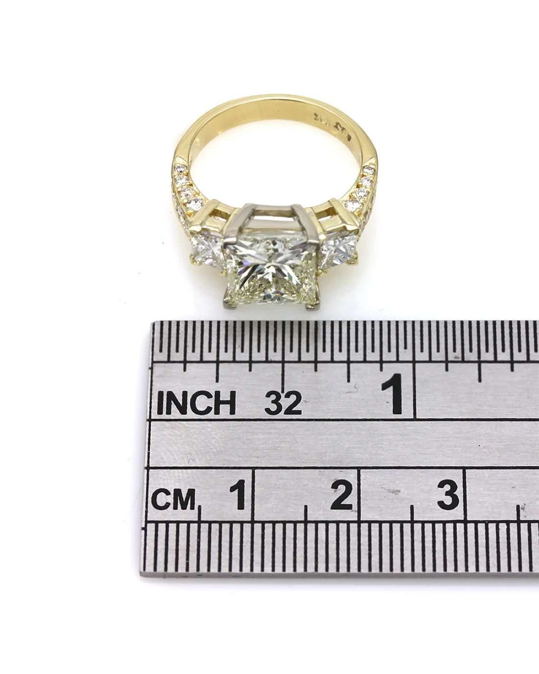 Princess Diamond Solitaire Ring in 18k Yellow Gold - Image 3