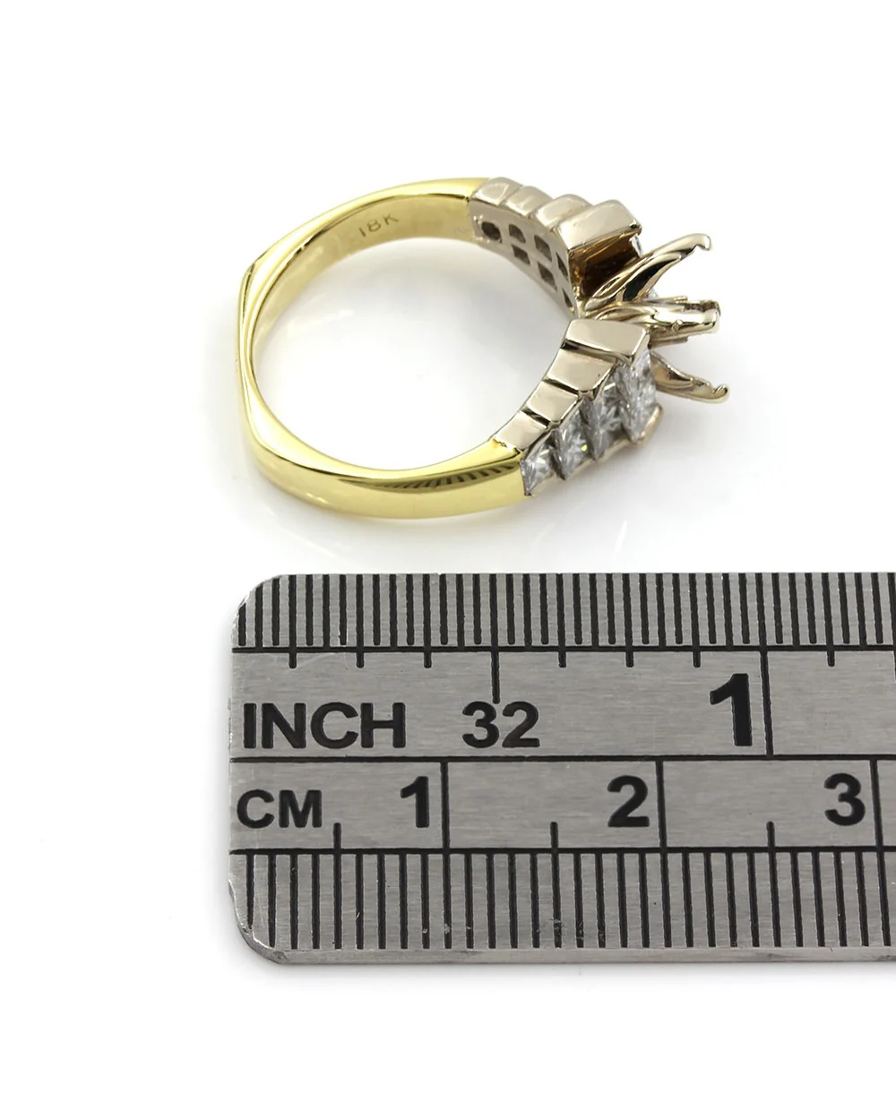 Princess Diamond Step Mounting in Gold - Image 2