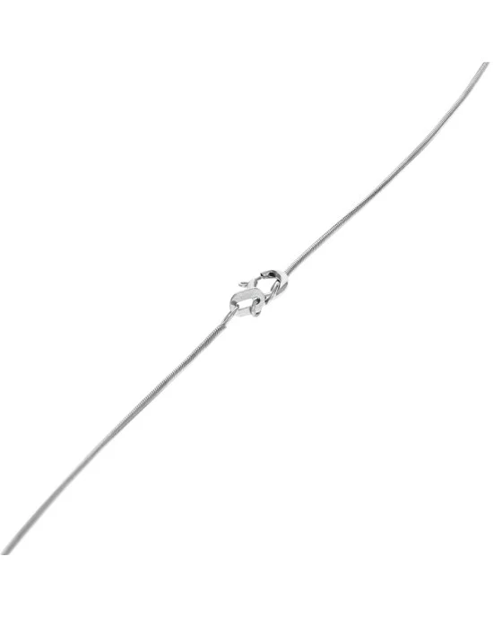 Puffed Cross Pendant on Snake Chain Necklace - Image 2