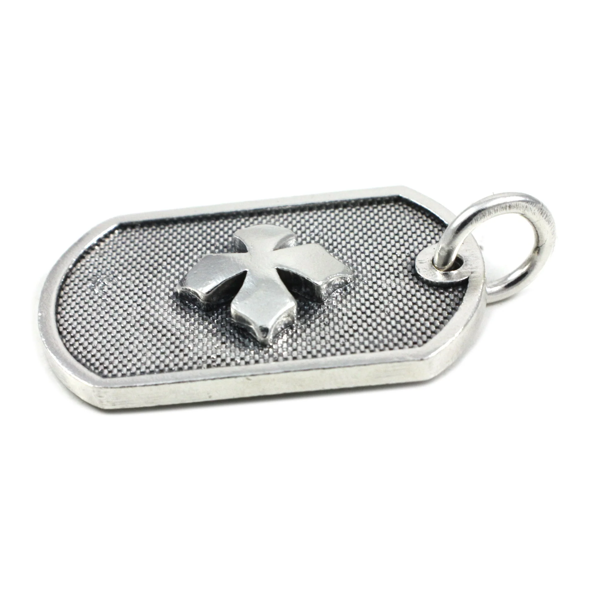Queen Baby Sterling Silver Baby Dog Tag Cross Pendant - Image 3