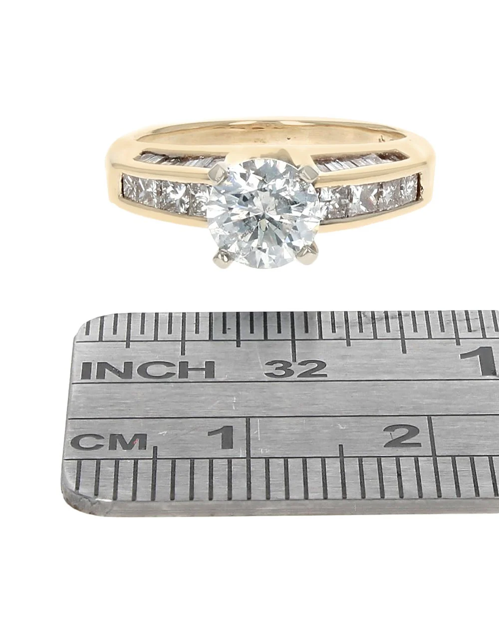 RBC, Princess and Baguette Diamond Engagement Ring - Image 3