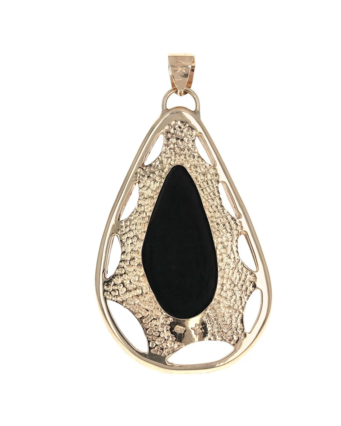 Red Coral Pear Shaped Pendant - Image 2