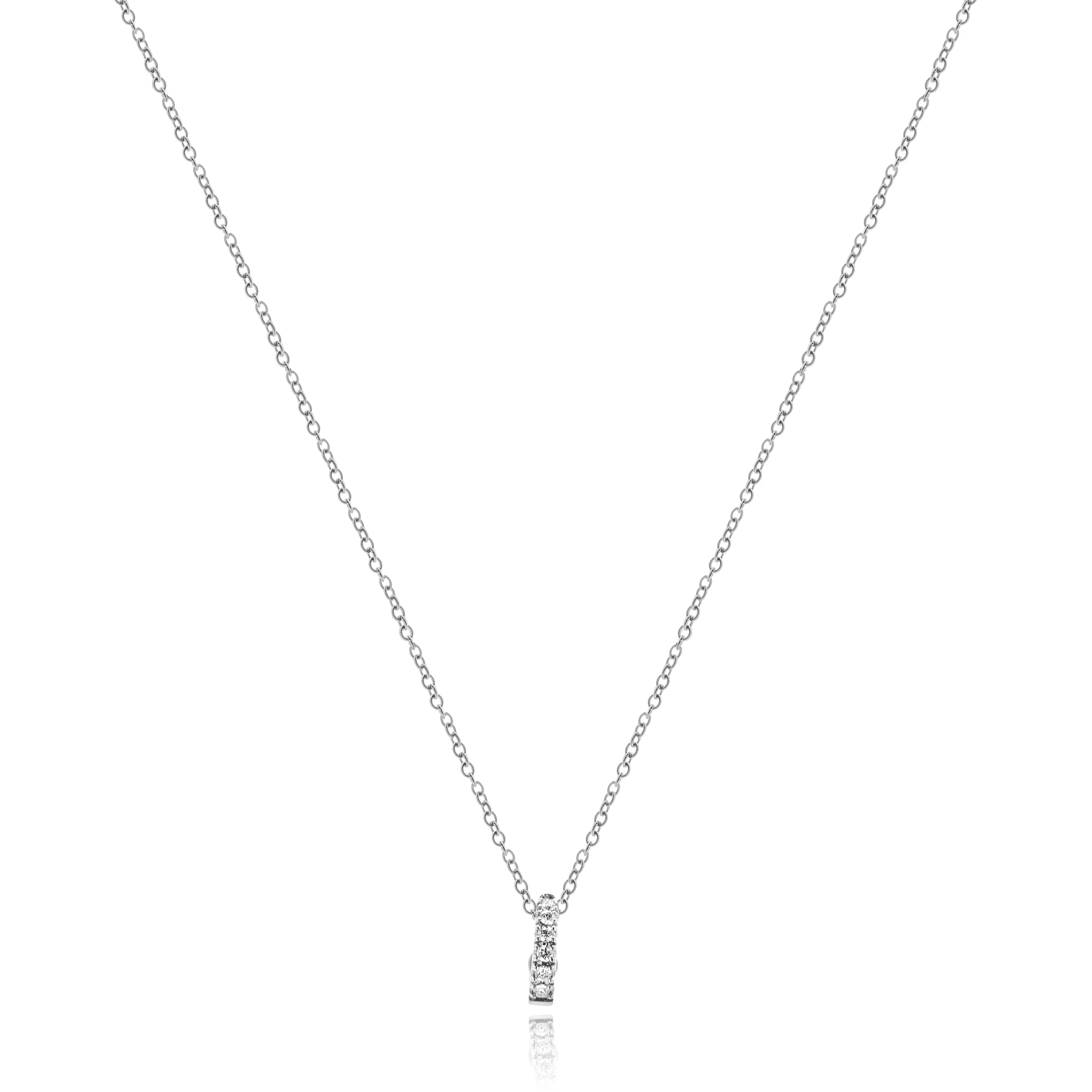 Roberto Coin 18 Karat White Gold Diamond Enhancer Necklace
