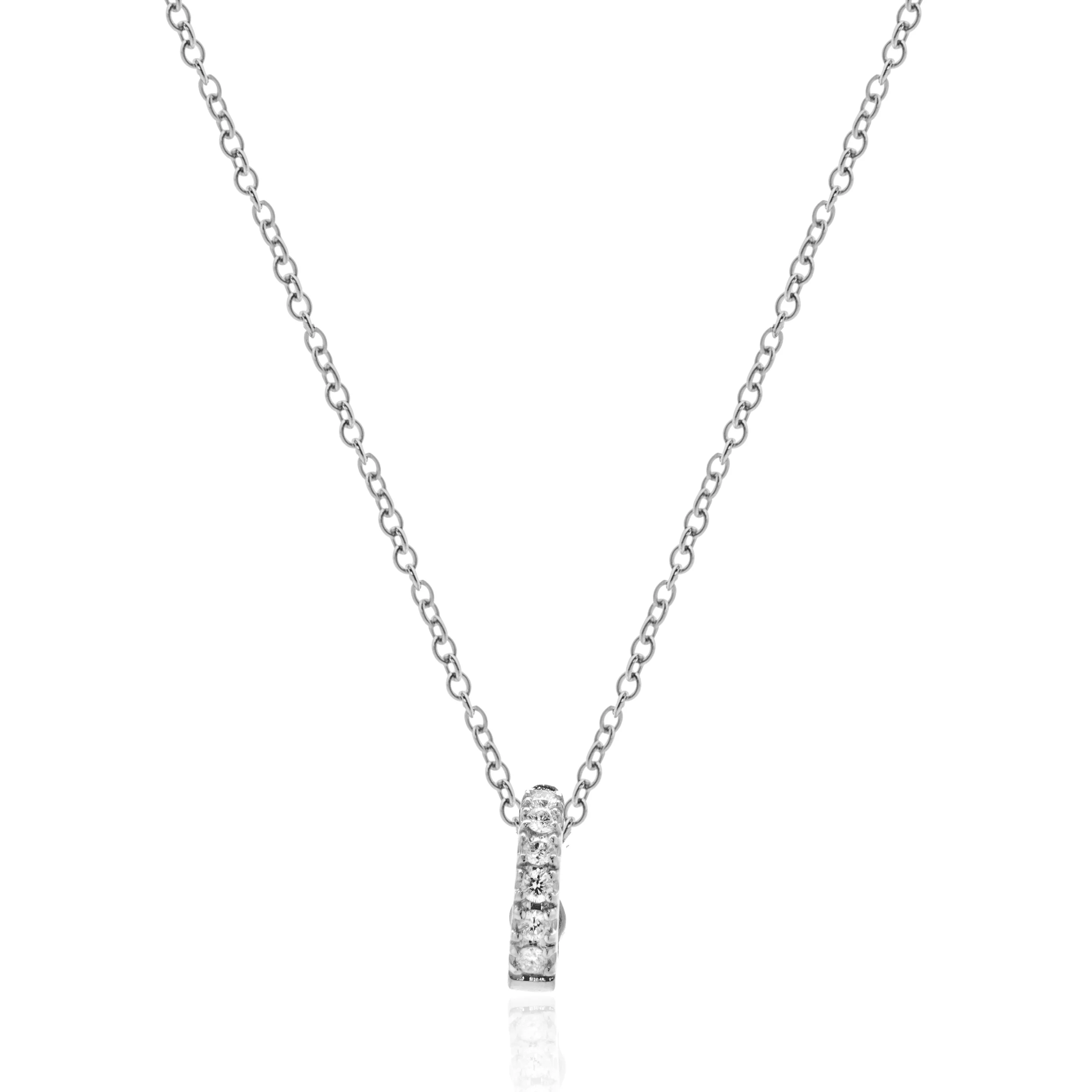Roberto Coin 18 Karat White Gold Diamond Enhancer Necklace - Image 2