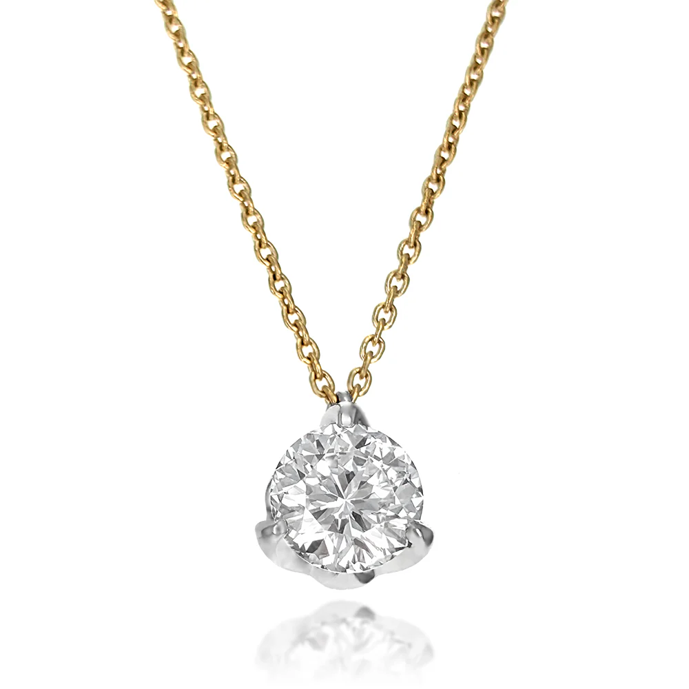 Roberto Coin 18K White & Yellow Gold Diamond Solitaire Necklace