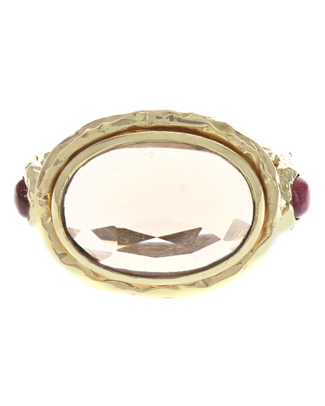 Rock Crystal Quartz and Pink Tourmaline Ring - Image 2