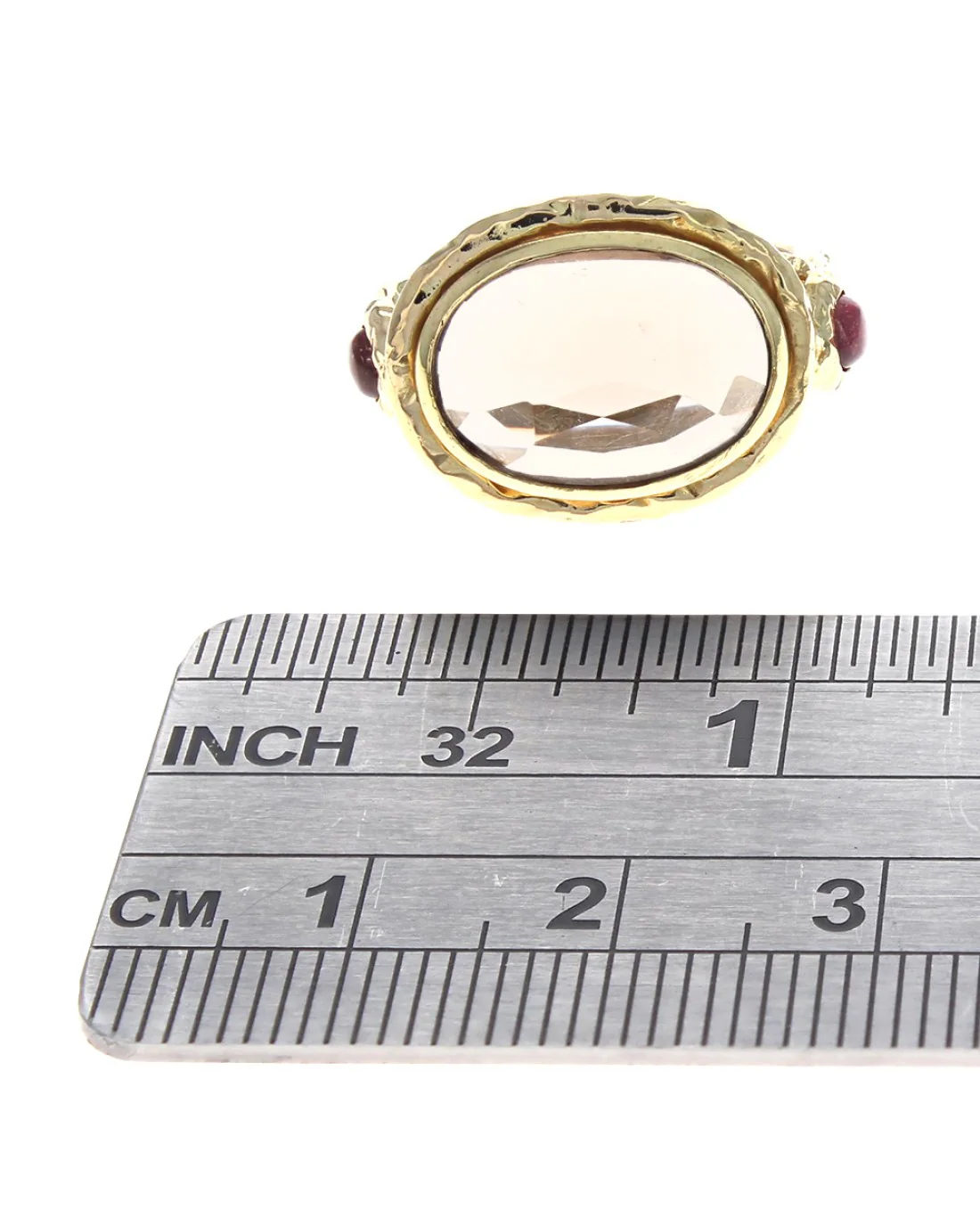 Rock Crystal Quartz and Pink Tourmaline Ring - Image 3