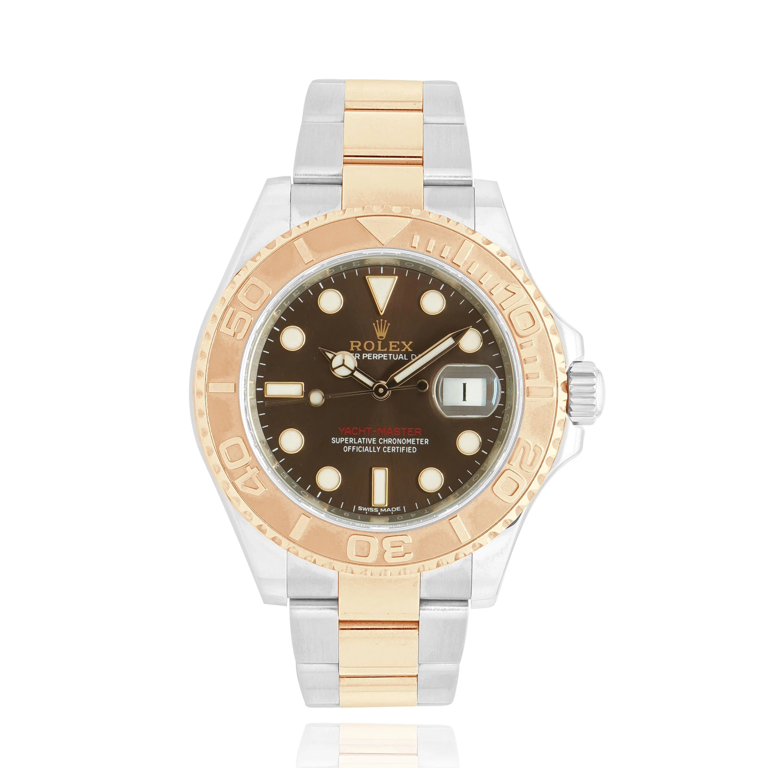 Rolex 18 Karat Rose Gold & Stainless Steel Yachtmaster 40mm