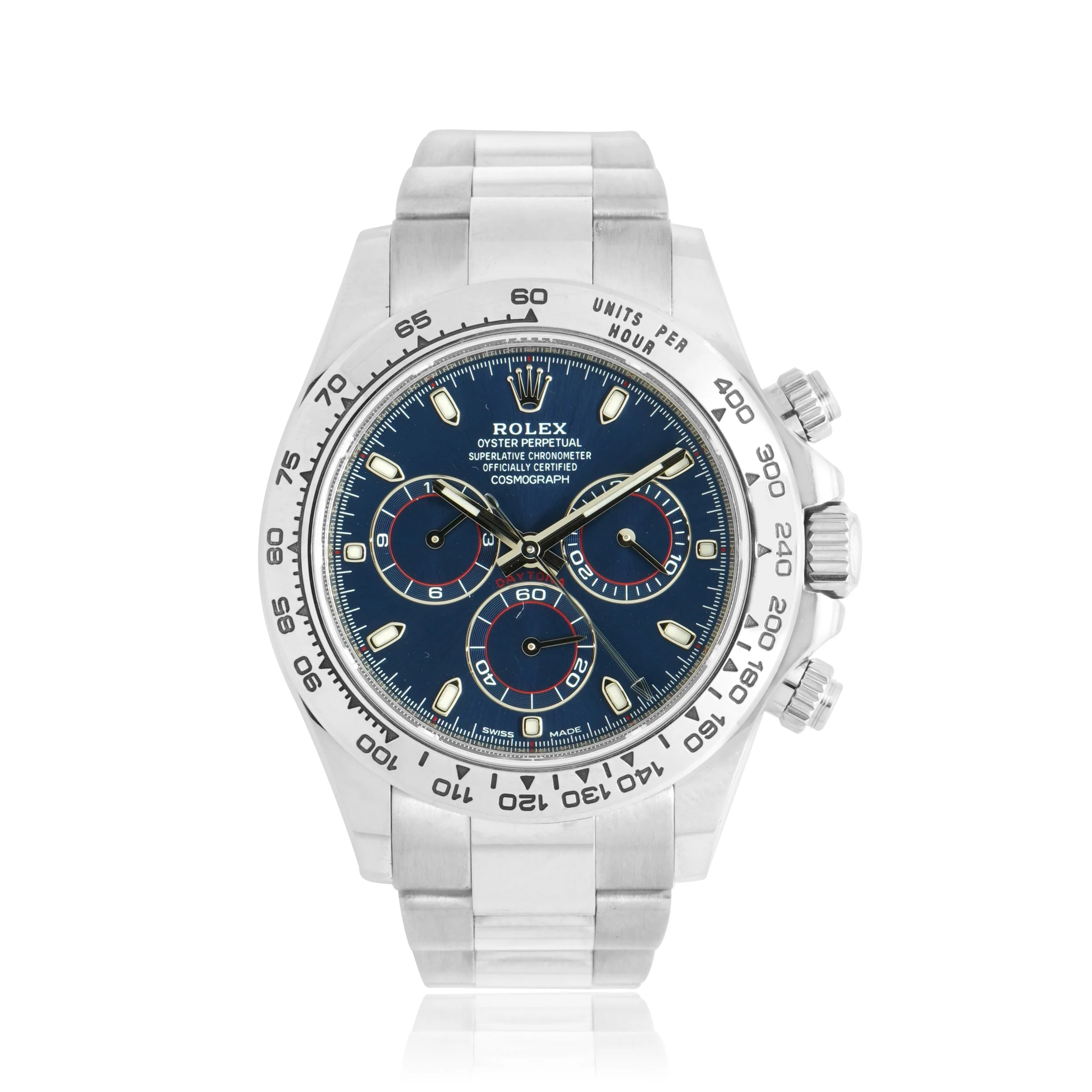Rolex 18 Karat White Gold Cosmograph Daytona 40mm Blue Dial 2020