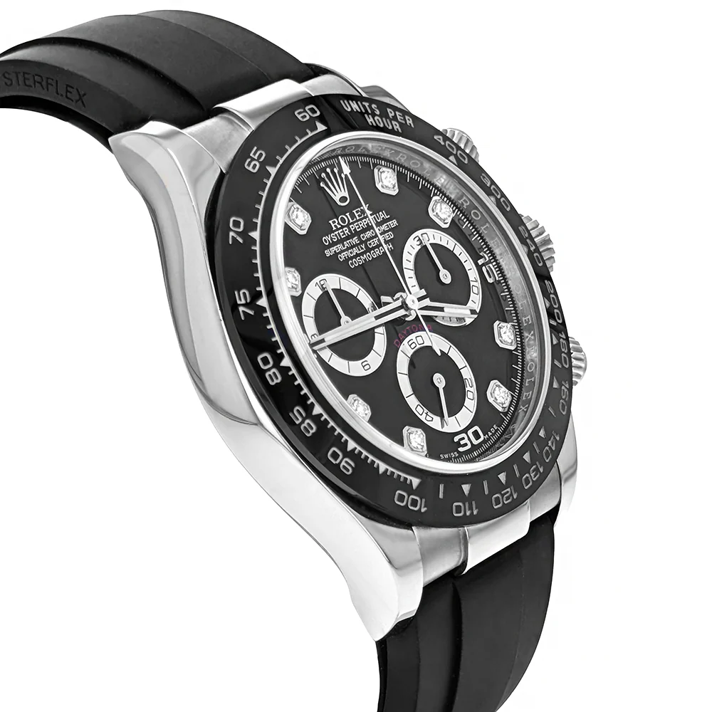 Rolex Cosmograph Daytona 40mm White Gold Black Dial Diamonds 116519 - Image 2