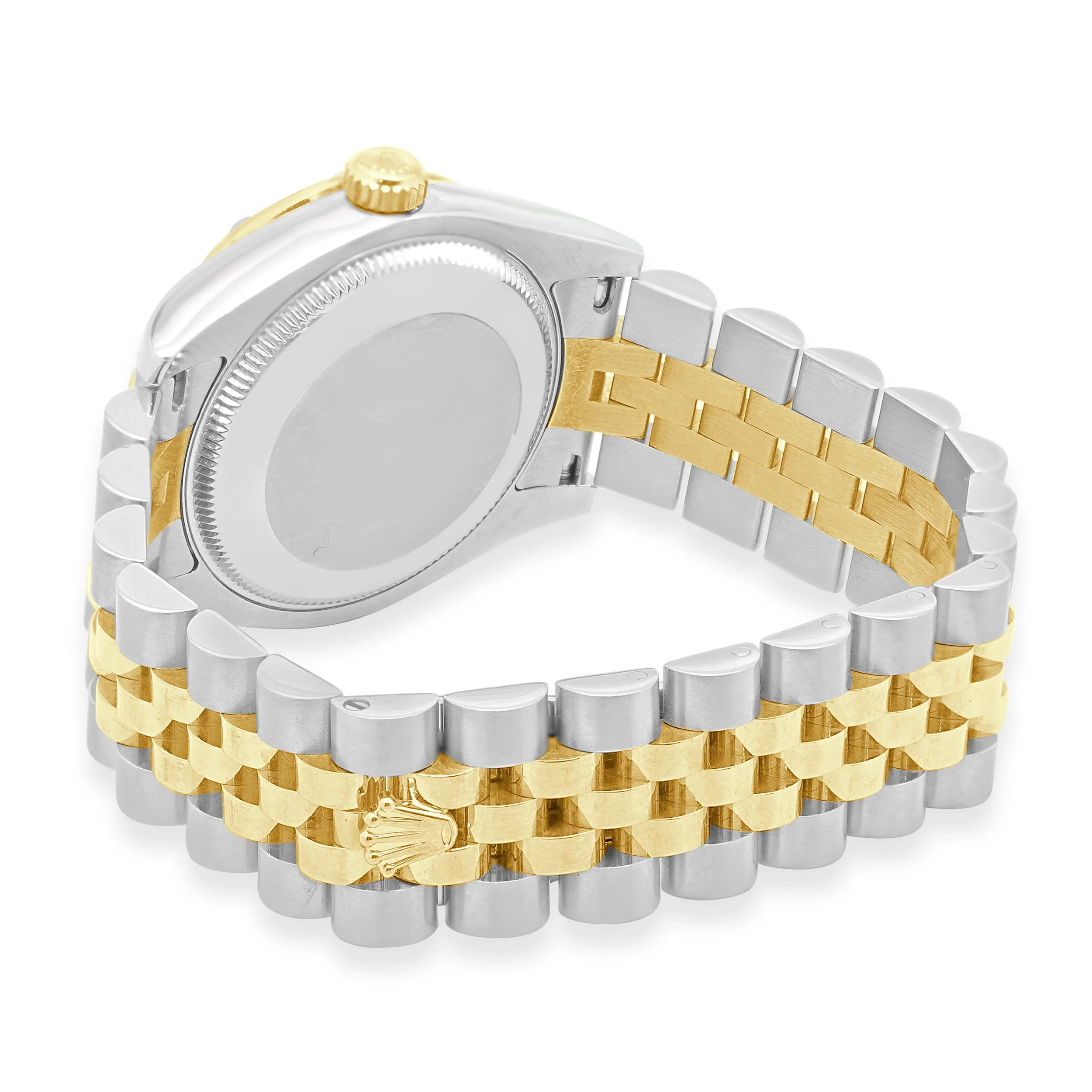 Rolex 18 Karat Yellow Gold & Stainless Steel Datejust 31mm - Champagne Mother-of-Pearl Diamond Dial and Fluted Diamond Bezel - Image 3