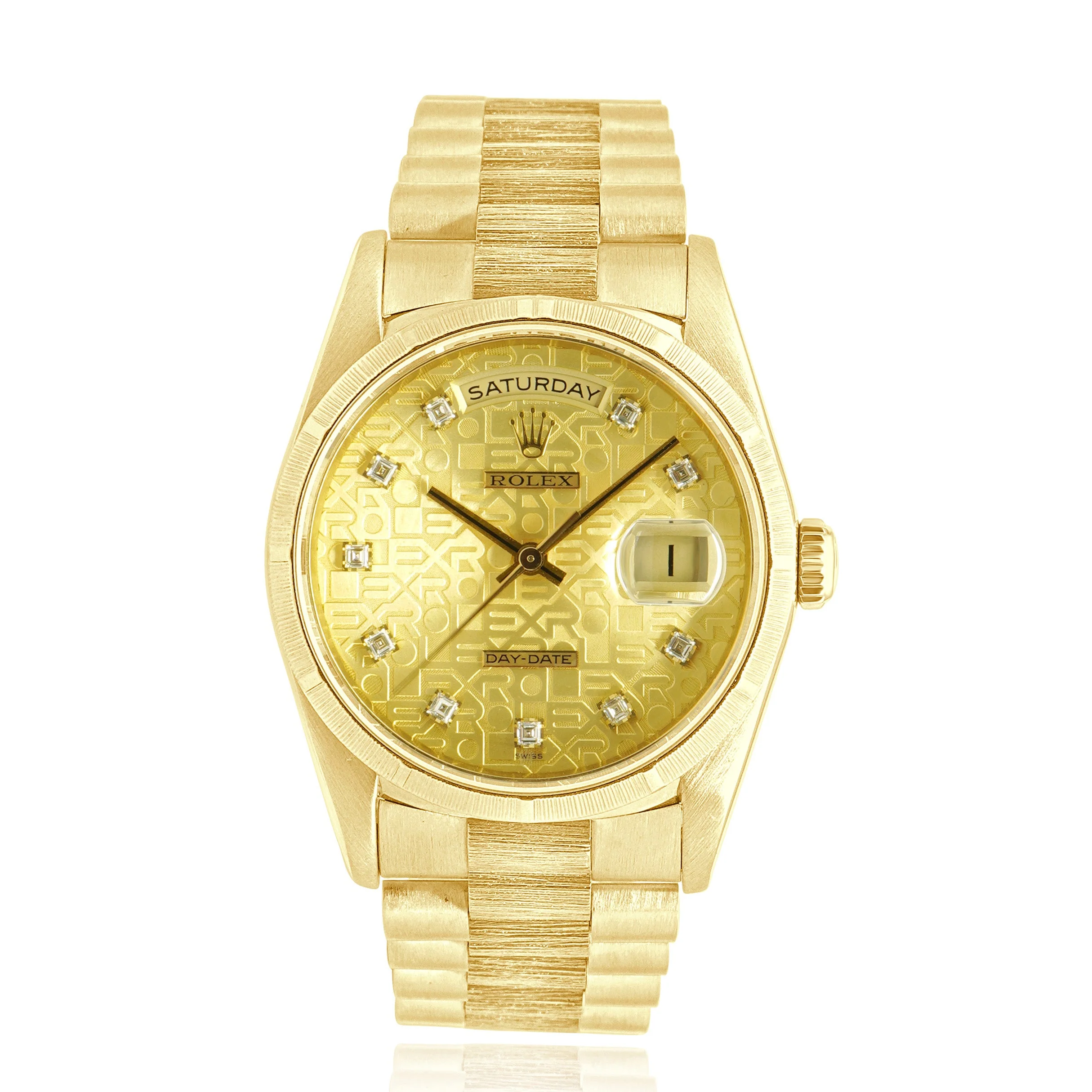 Rolex 18 Karat Yellow President Day-Date 36mm Champagne Diamond Jubilee Dial