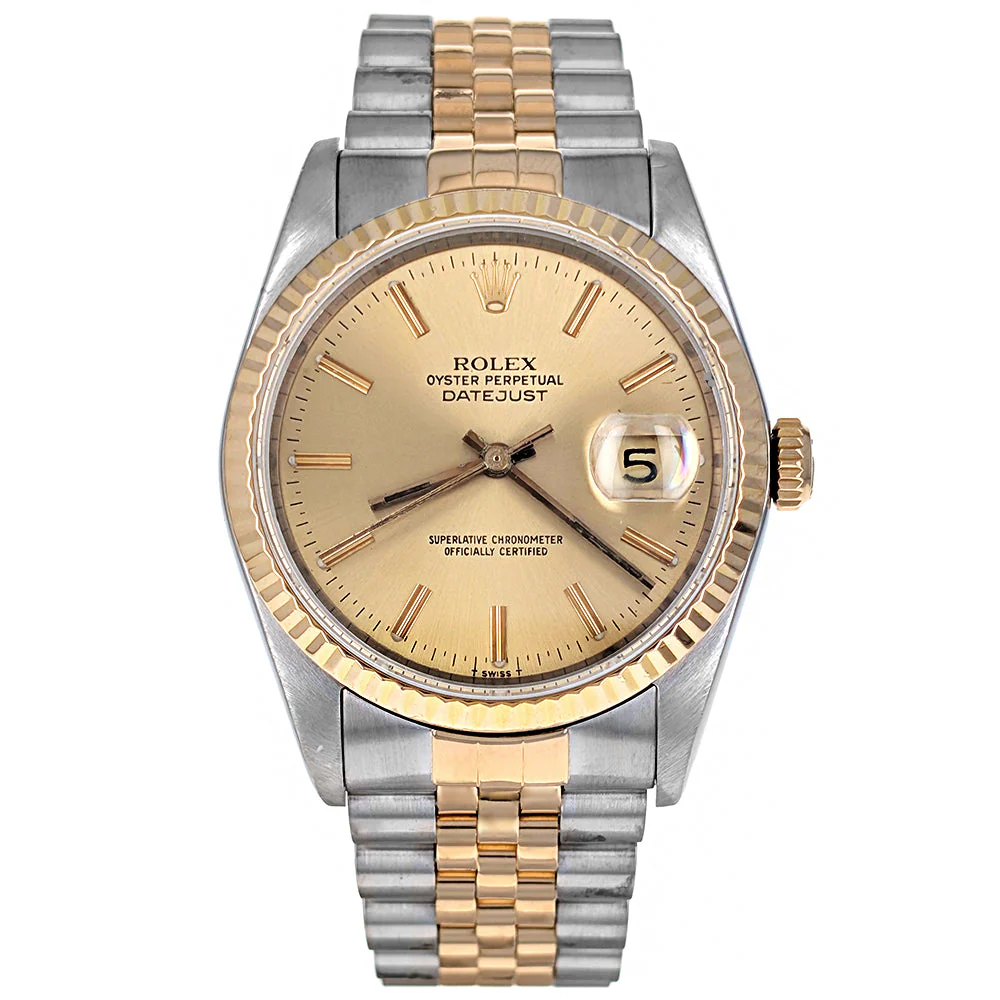 Rolex Datejust 36mm Stainless Steel Yellow Gold 16233