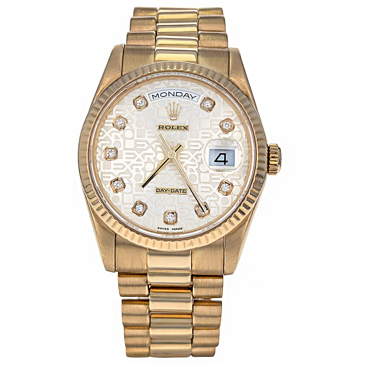 Rolex Day-Date 36 Yellow Gold President Diamonds 118238