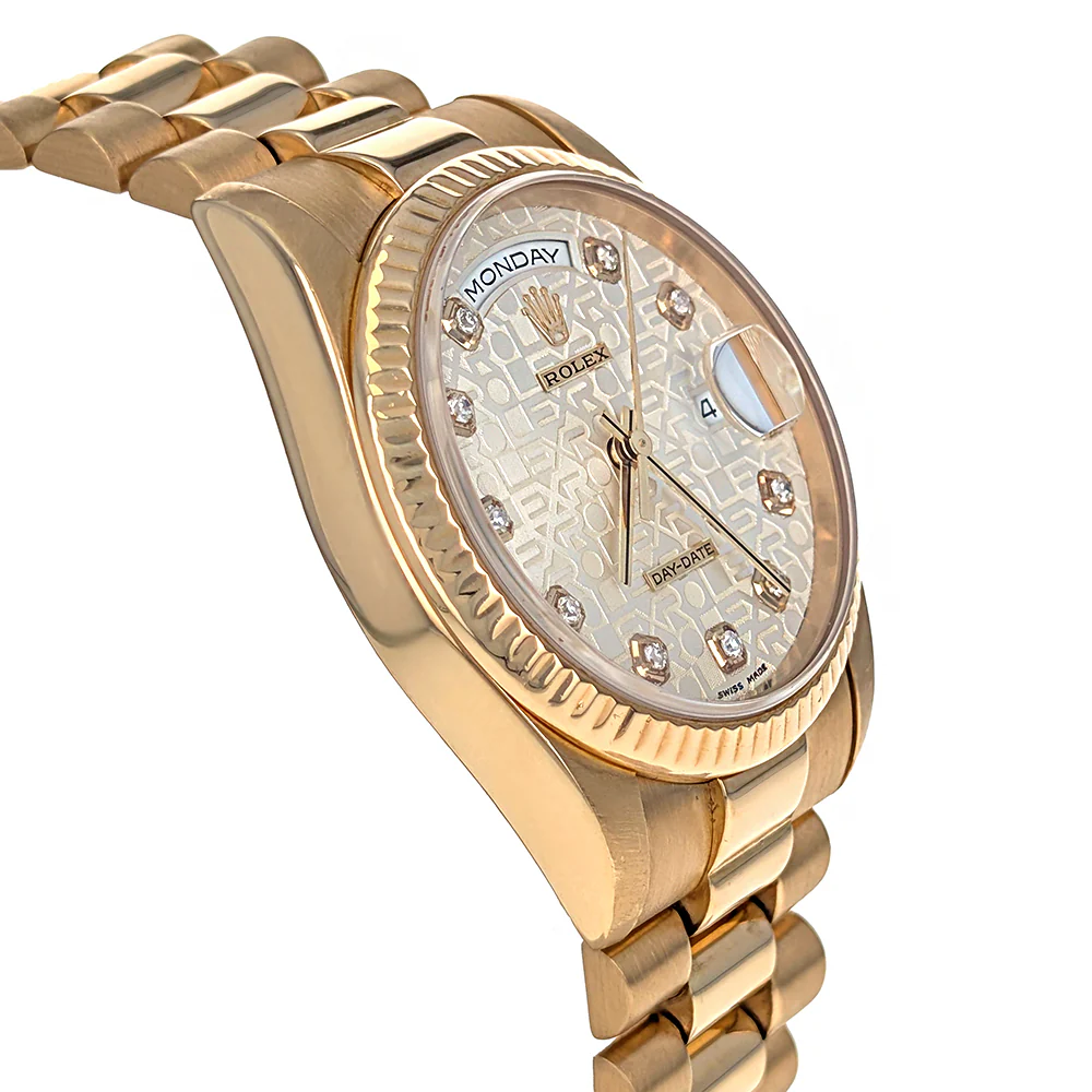 Rolex Day-Date 36 Yellow Gold President Diamonds 118238 - Image 2