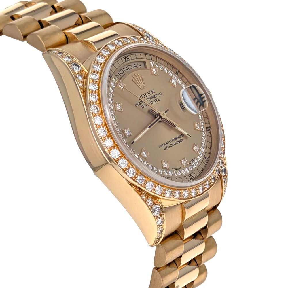 Rolex Day-Date 36 Yellow Gold President Diamonds 18388 - Image 2