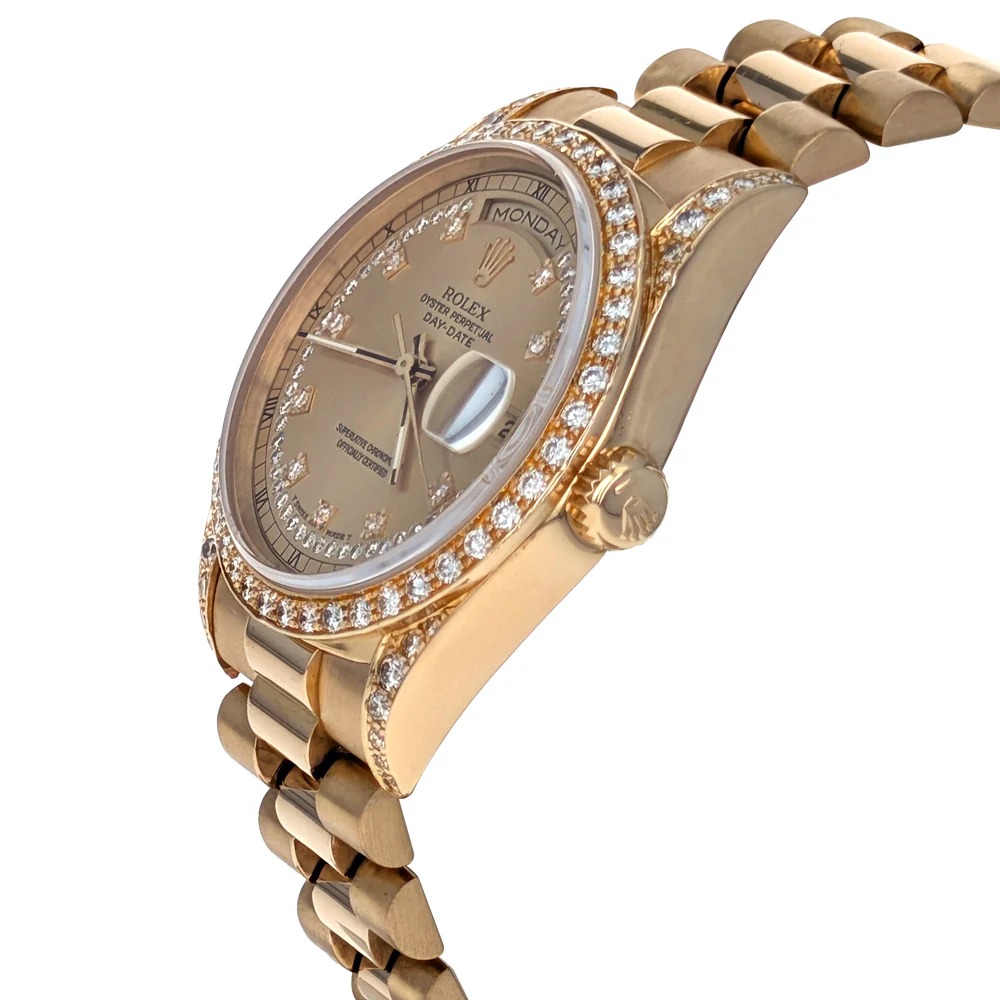 Rolex Day-Date 36 Yellow Gold President Diamonds 18388 - Image 3