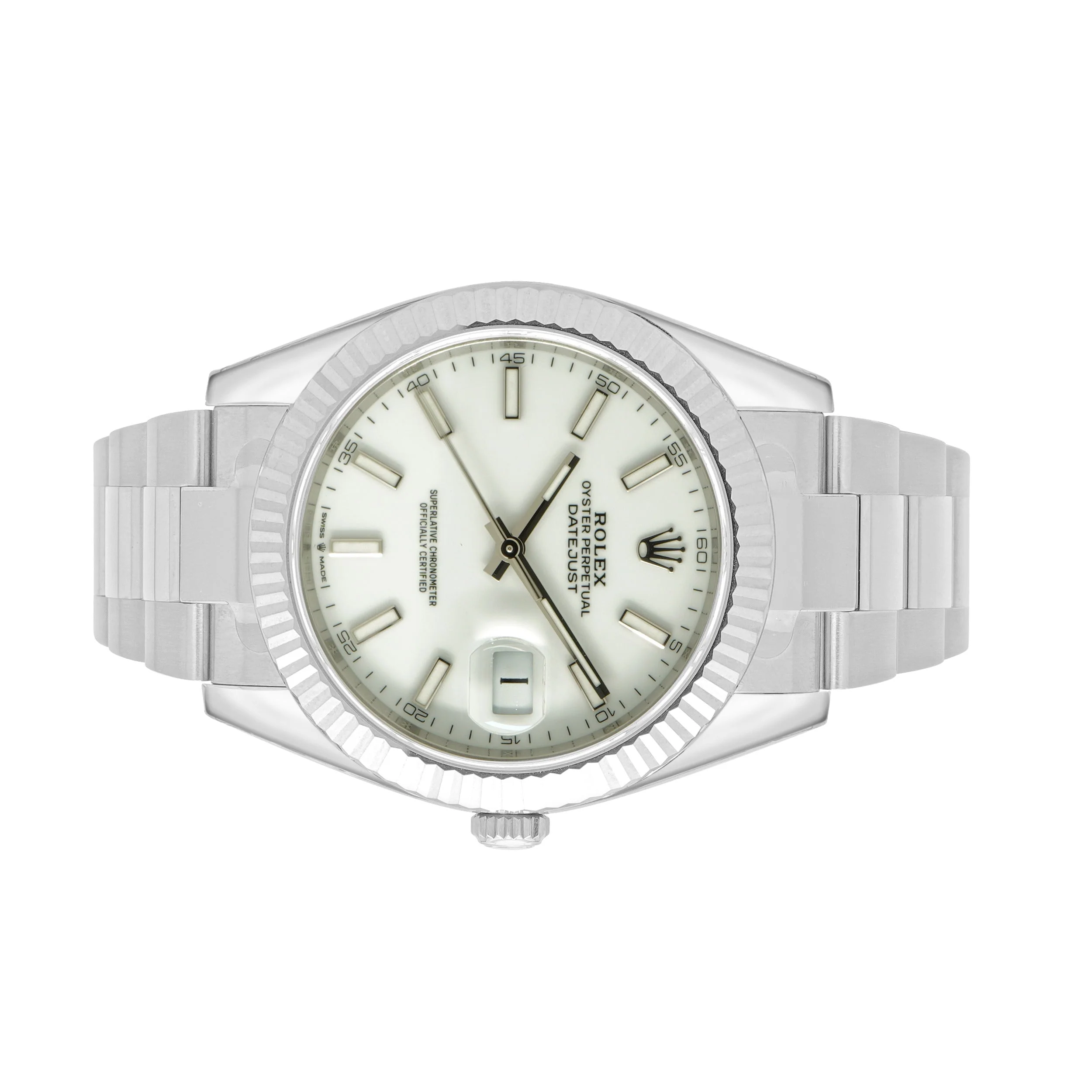 Rolex Stainless Steel Datejust 41mm White Dial - Image 2